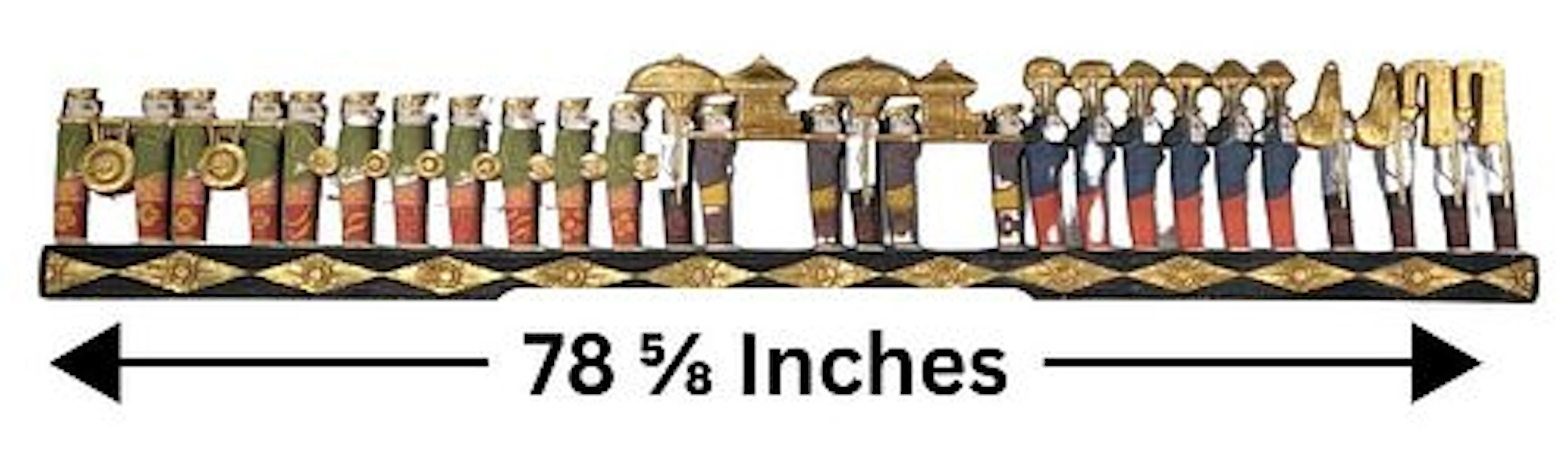 Vintage Balinese Hand Carved and Painted wooden Ceremonial Processional