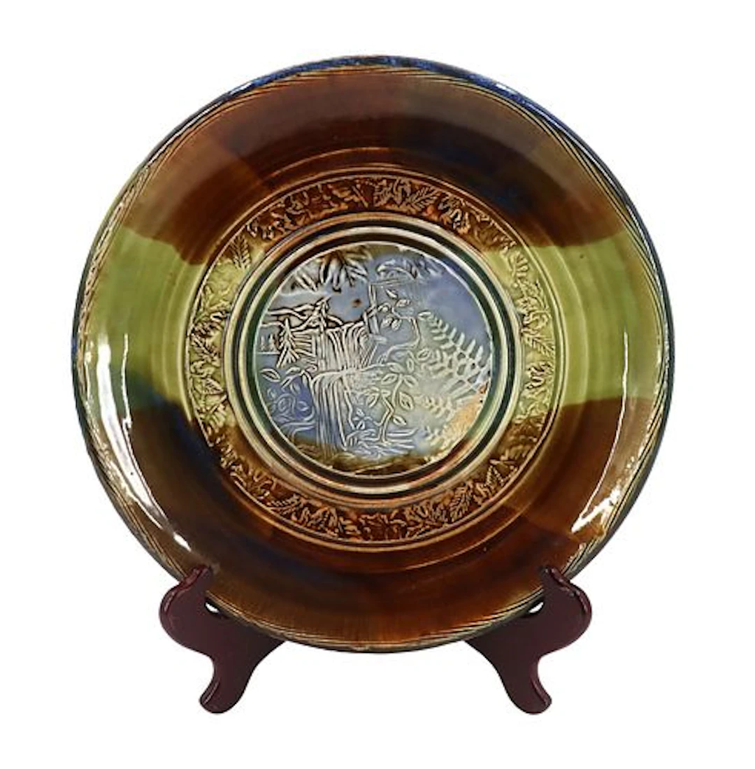 Laurey-Faye Dean (Born 1960) American, "Waterfall" Decorative Stoneware Platter