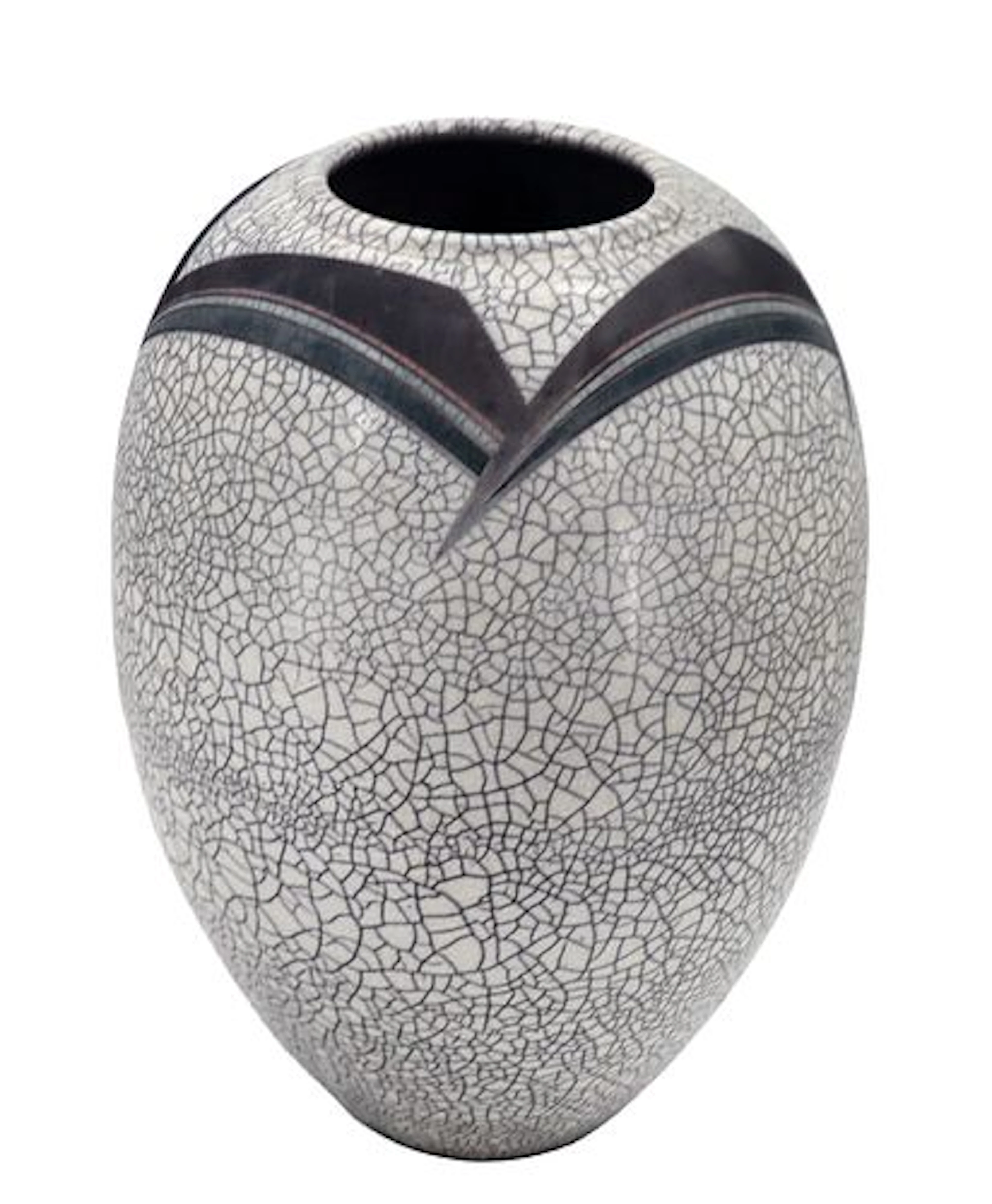 Deb Monaghan (20th Century) American, Raku Ceramic Vase