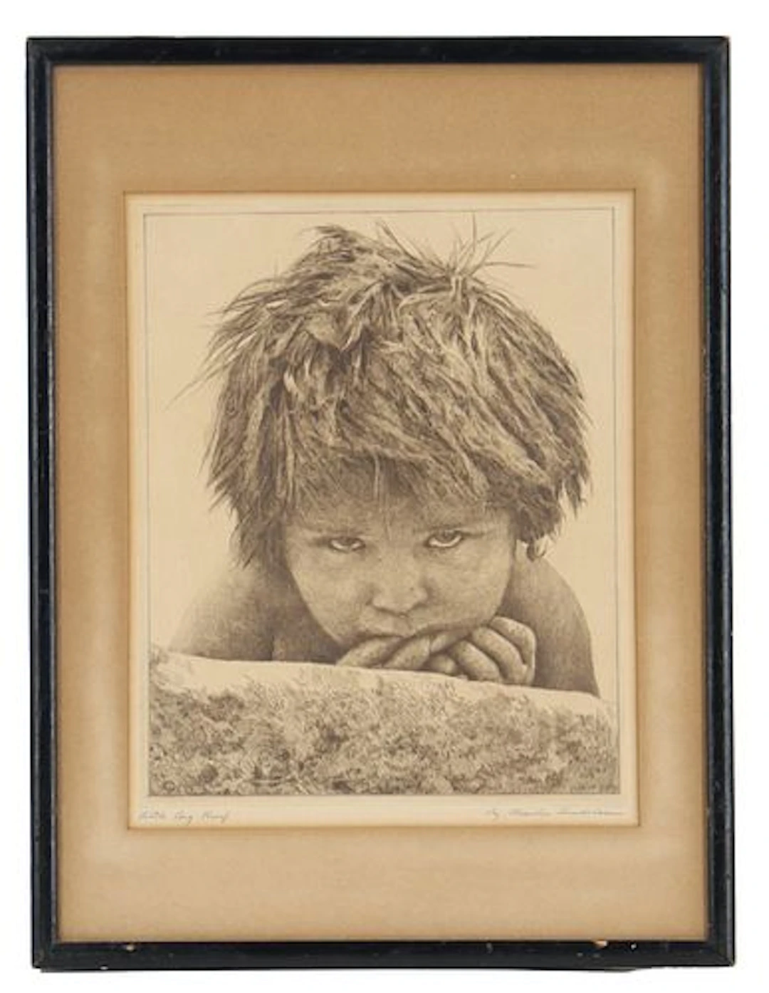 Charles Sindelar (1885-1947) American, Drawing of a Young Boy, "Little