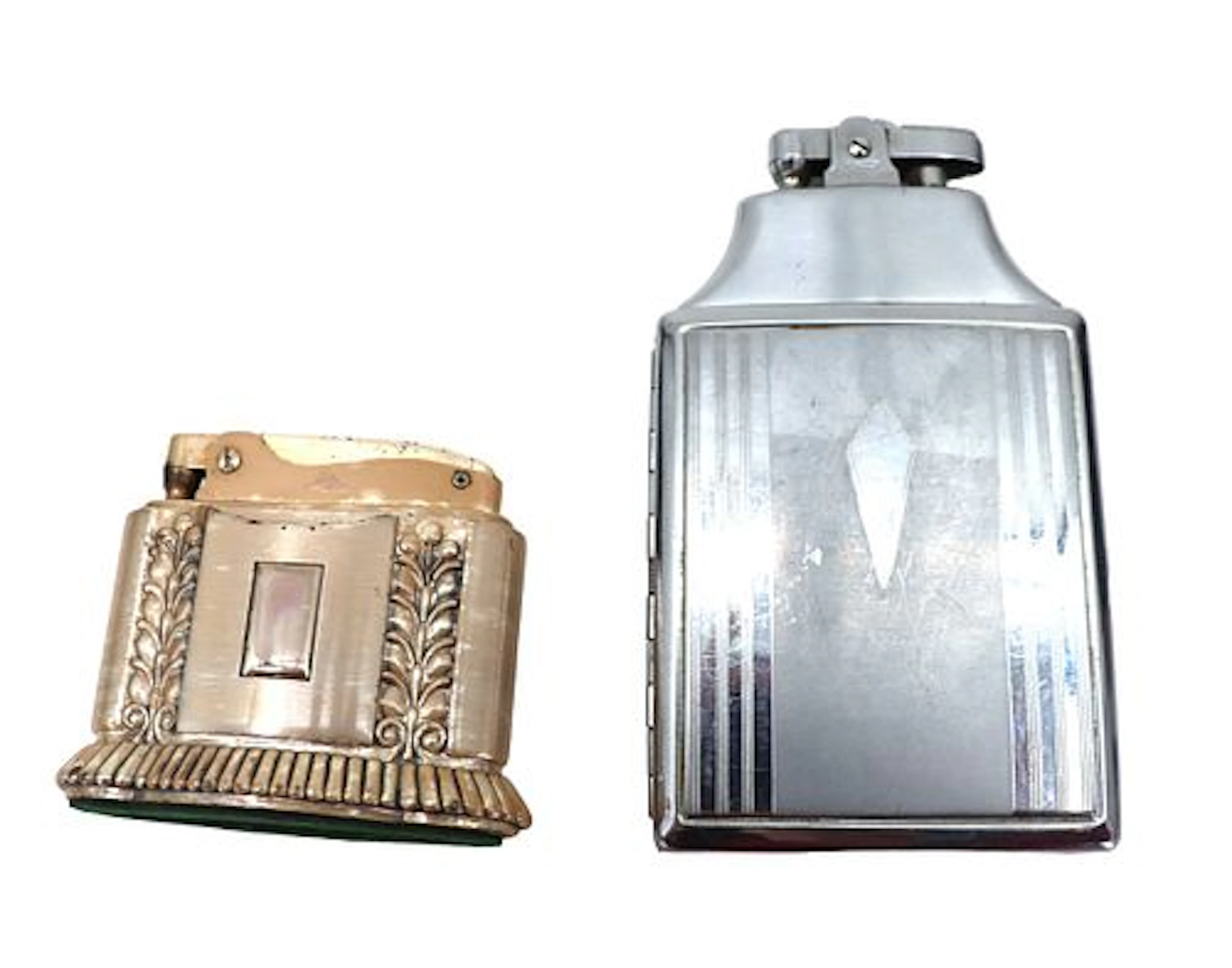 (2) Vintage Ronson Metal Cigarette Lighters