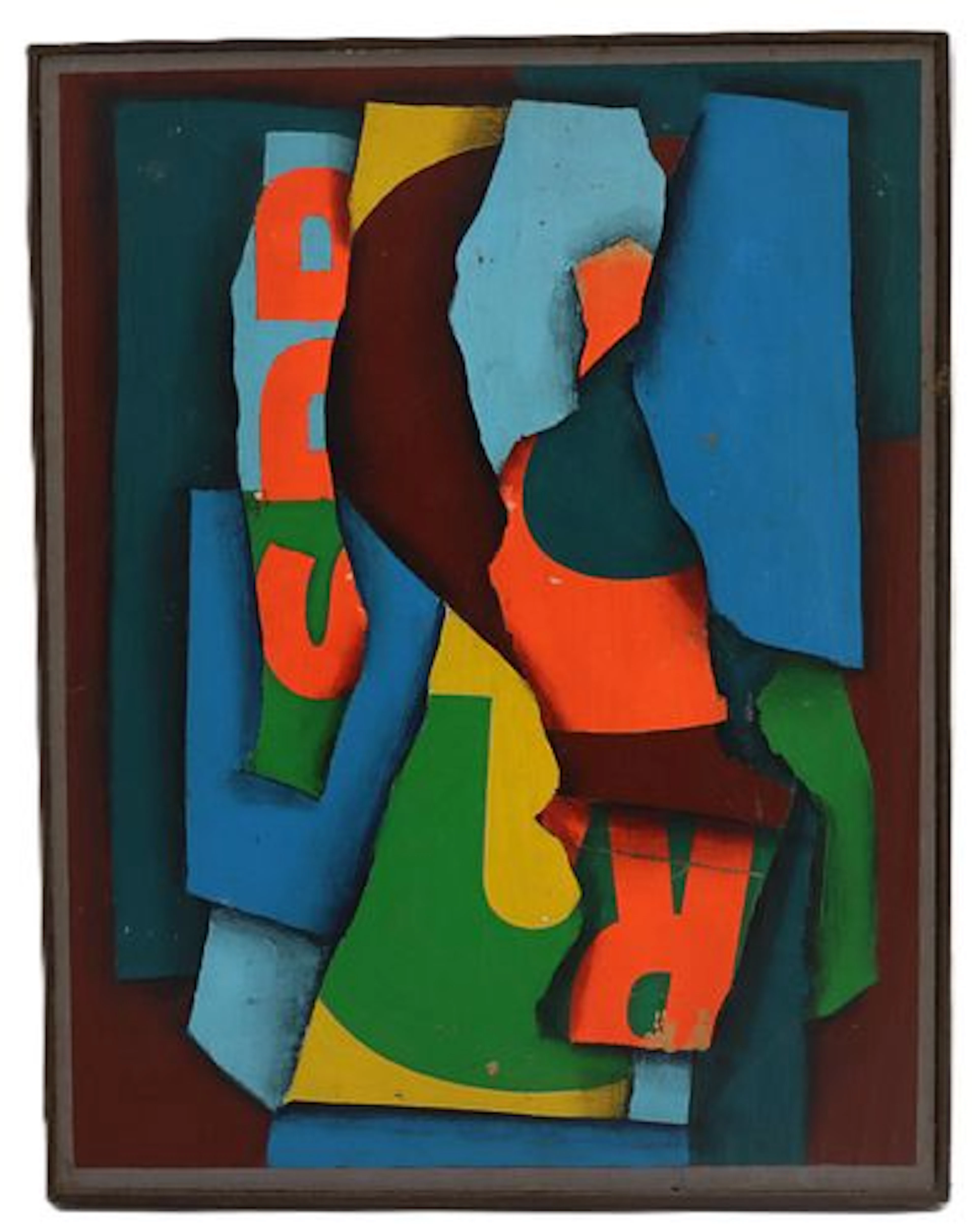 William Klenk (1930-2021) American, Acrylic Collage Abstract