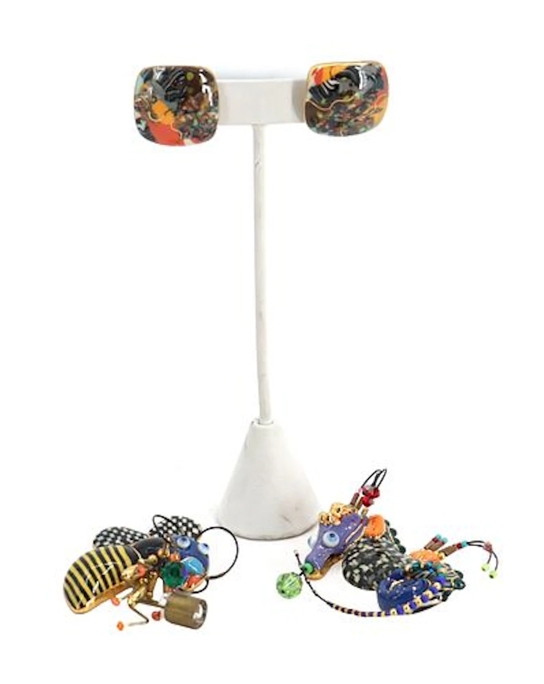 Cynthia Chuang & Erh-Ping Tsai Studio Ceramic Brooches & Earrings Set