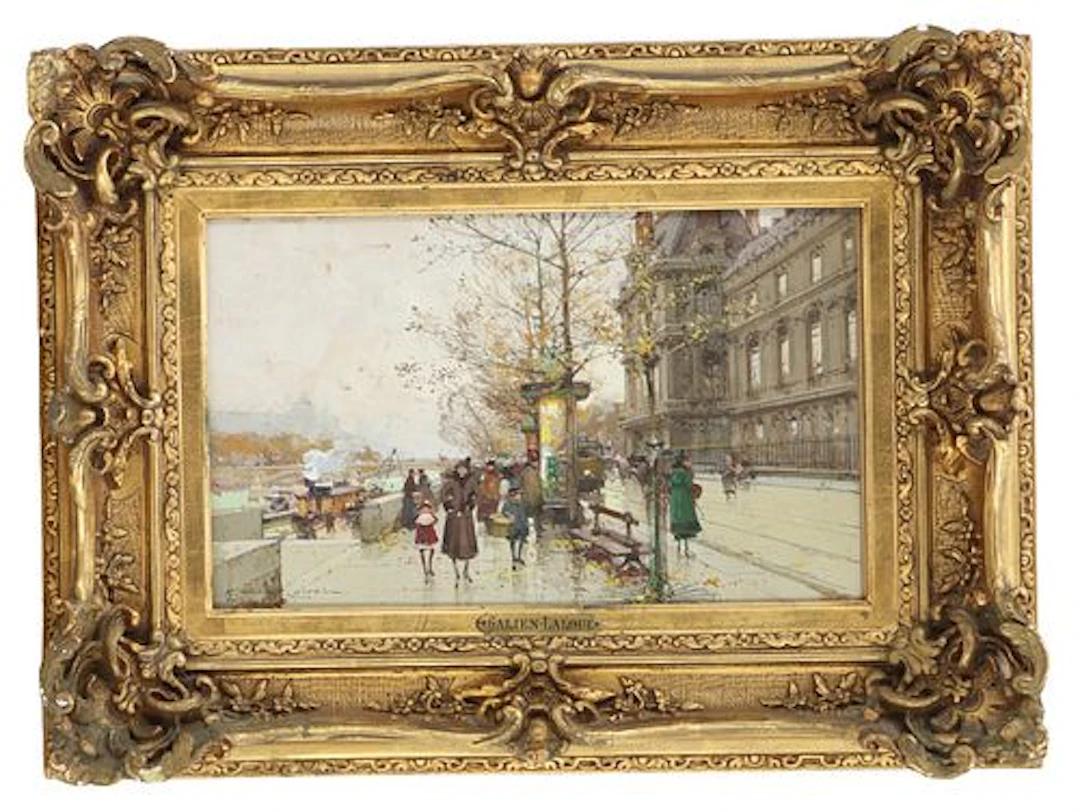 Eugene Galien-Laloue (1854-1941) French, Oil on Canvas Parisian Street Scene