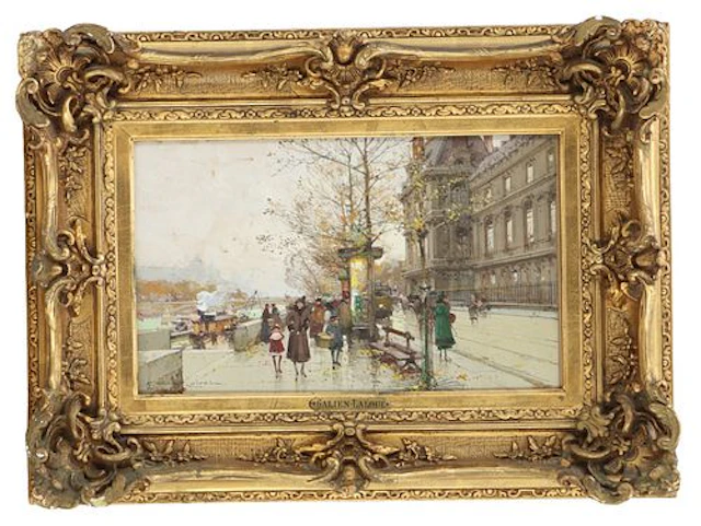 Eugene Galien-Laloue (1854-1941) French, Oil on Canvas Parisian Street Scene
