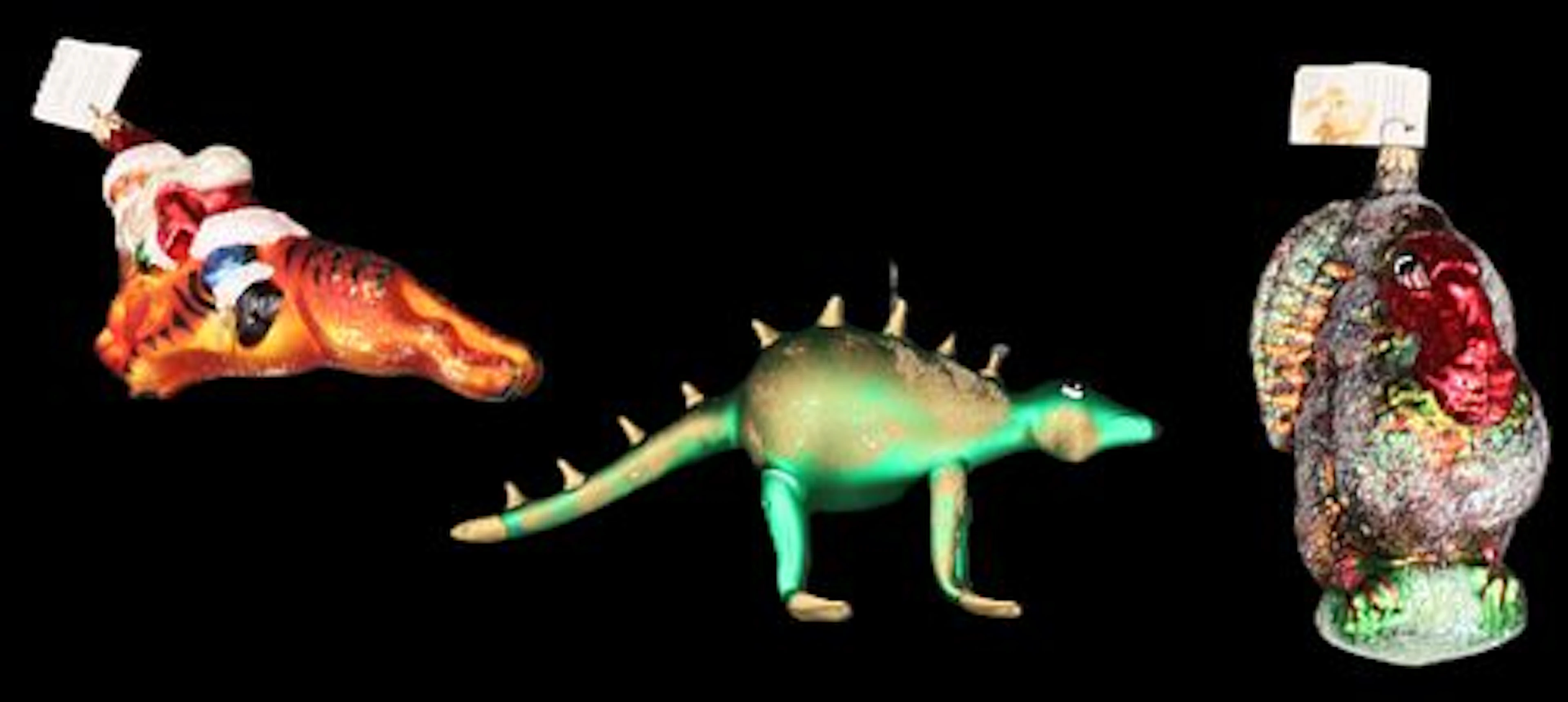 Christopher Radko (Born 1960) American, (3) Art Glass Animal Christmas