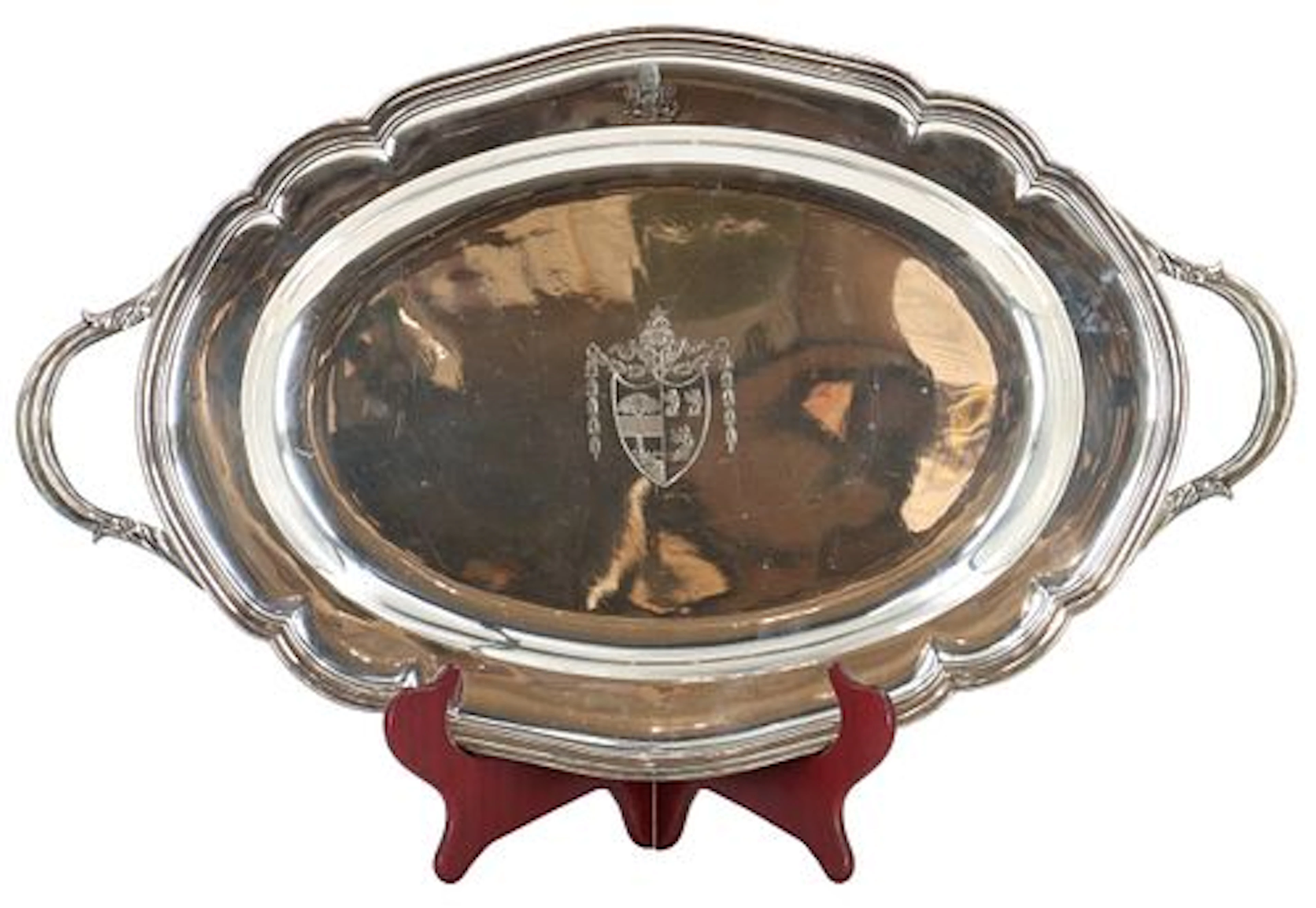 Early 19th Century English 90% Silver Serving Tray - 109.160 ozt.