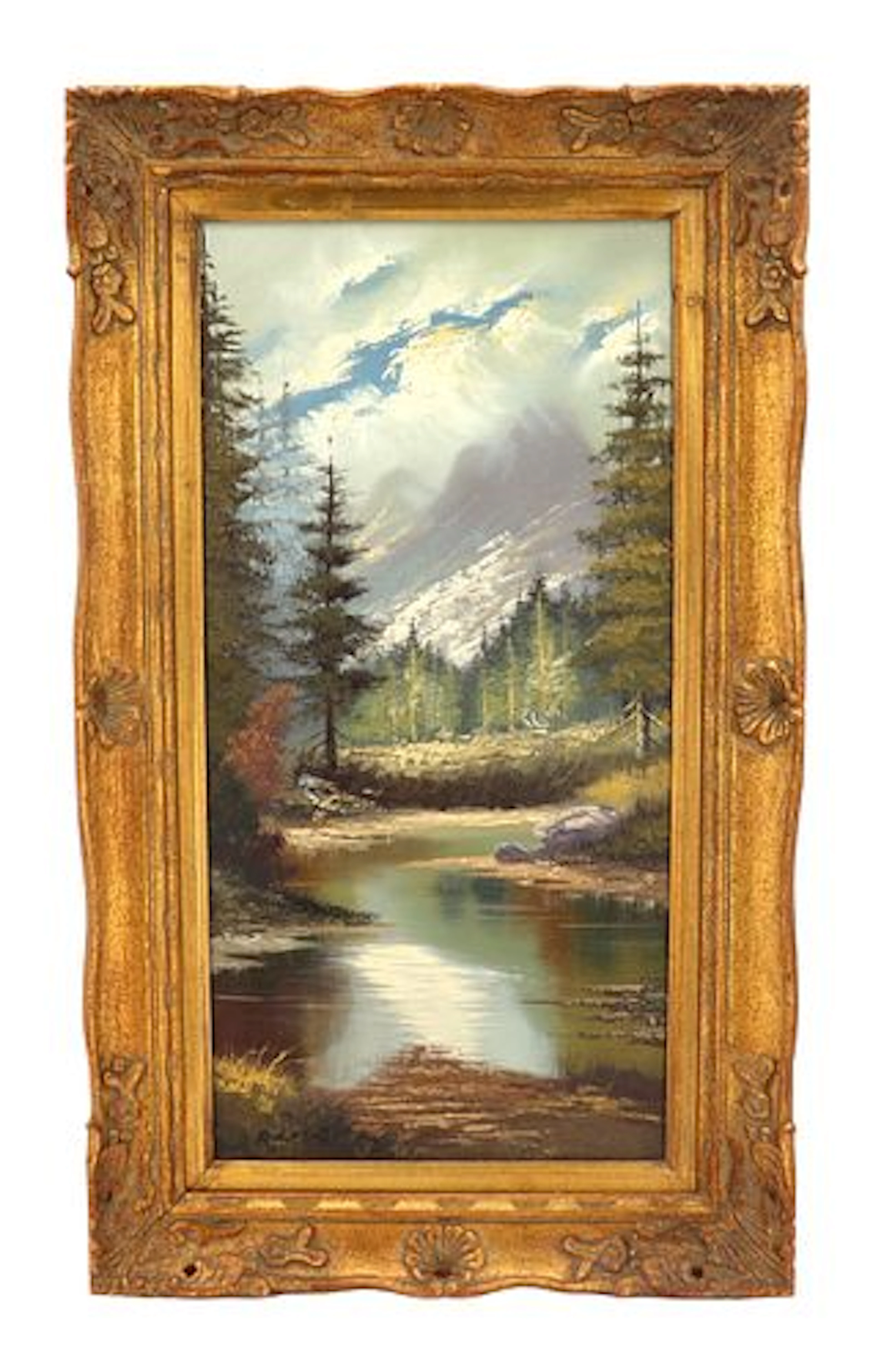 Signed Adams (20th Century) American, Oil on Canvas Mountain Landscape