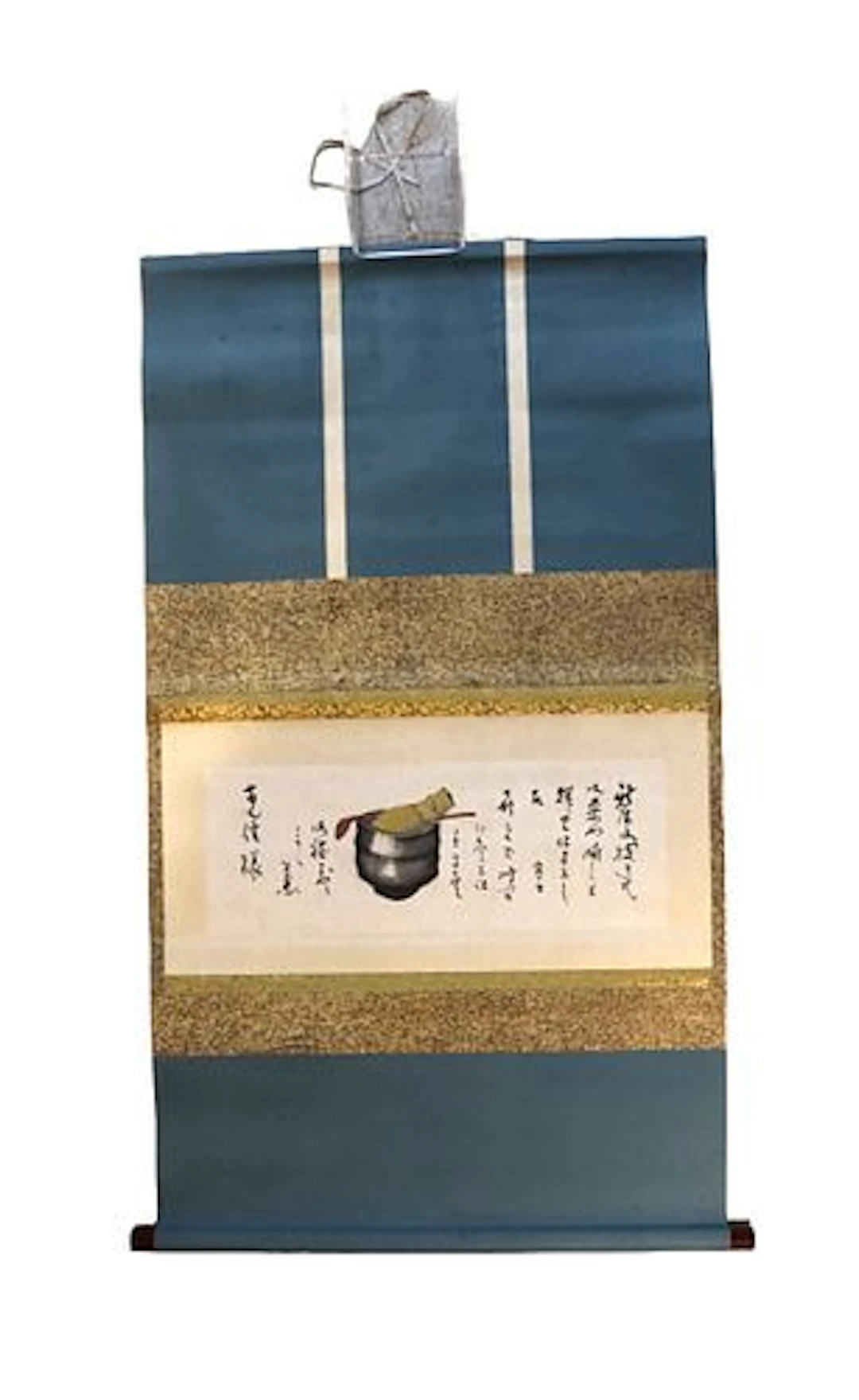 Japanese Kakejiku Hanging Scroll with Tea Pot Image