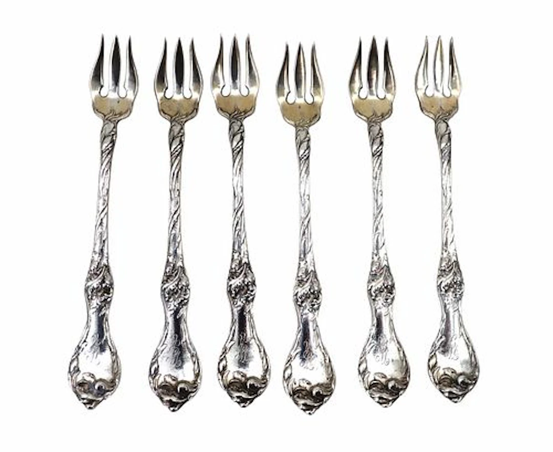Gorham Sterling Silver "Lily" Pattern Cocktail Forks - 4.050 ozt.