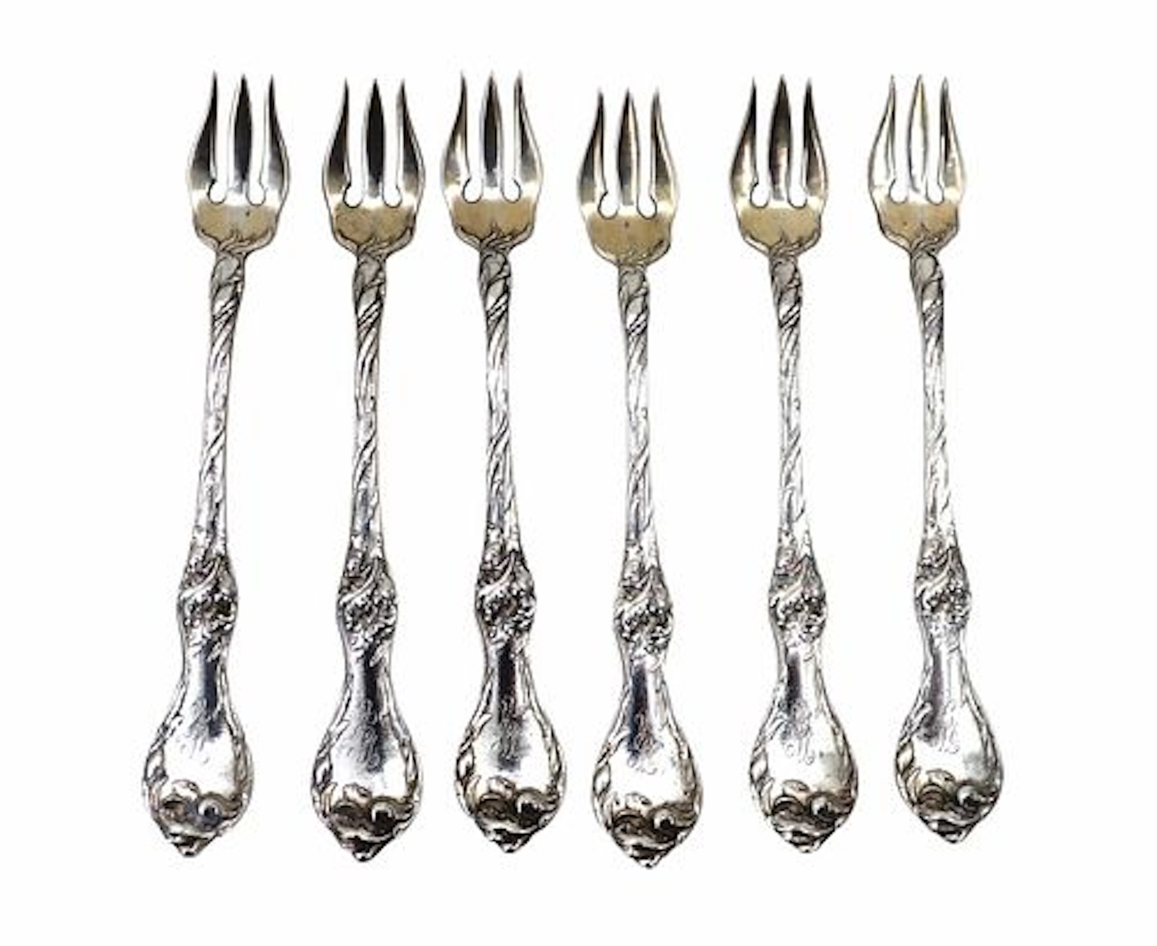 Gorham Sterling Silver "Lily" Pattern Cocktail Forks - 4.050 ozt.