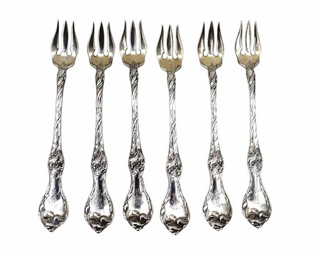 Gorham Sterling Silver "Lily" Pattern Cocktail Forks - 4.050 ozt.