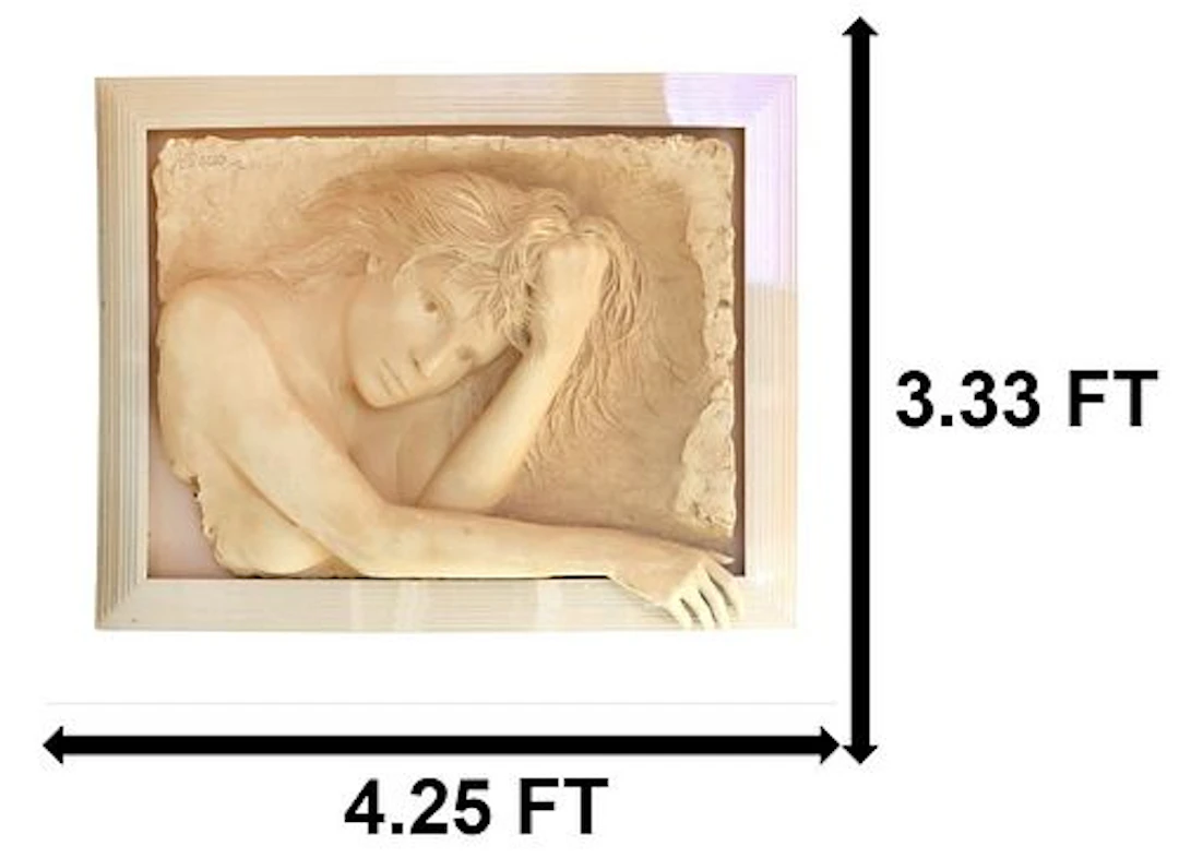 Bill Mack (Born 1944) American, Bonded Sand Figural Wall Relief Sculpture