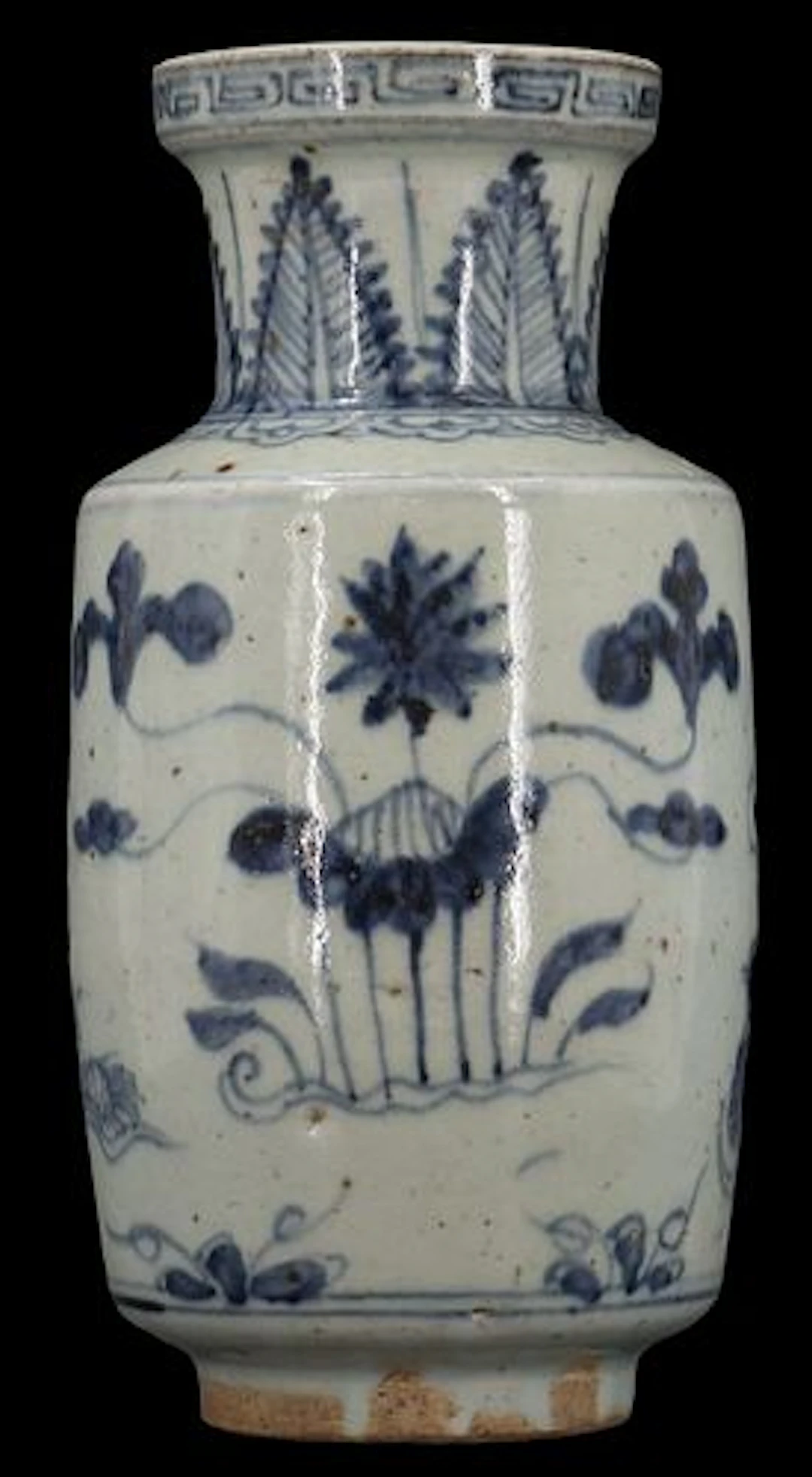 Chinese Ming Style Blue and White Porcelain Vase