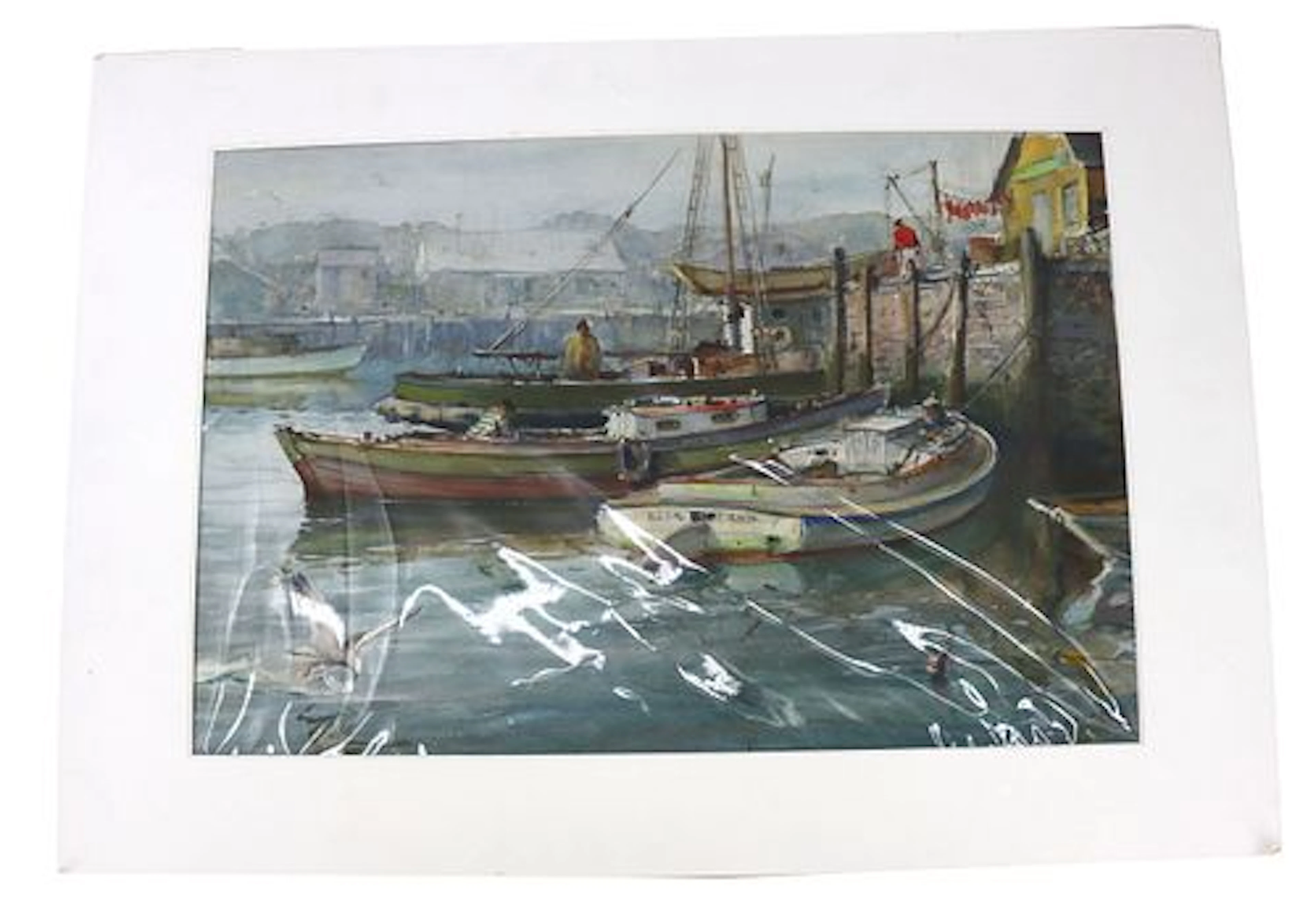 James Milton Sessions (1882–1962) American, Ink and Watercolor Harbor