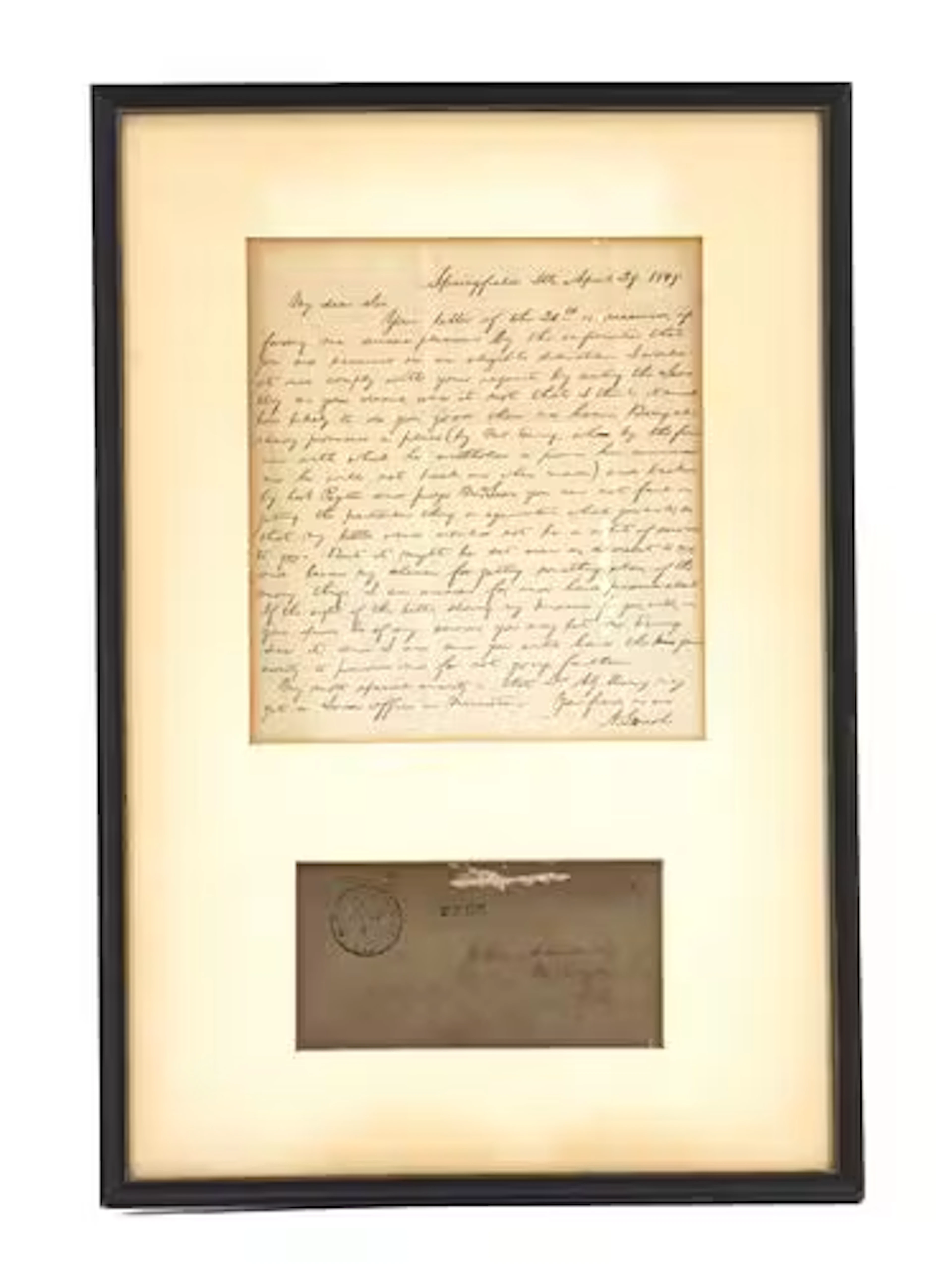 Historical Letter Handwritten and Signed by Abraham Lincoln 1849