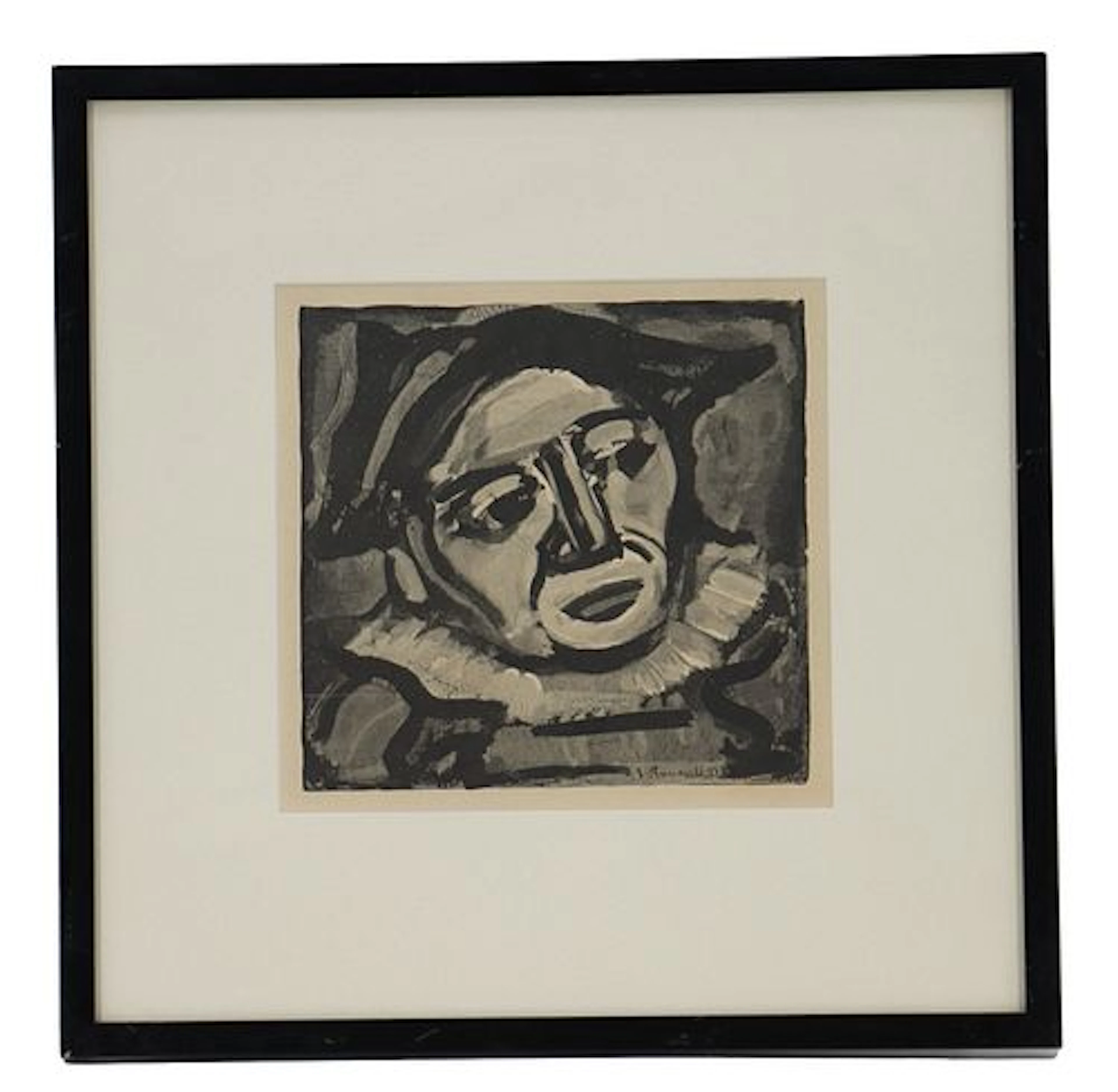 Georges Rouault (1871-1958) French, Clown Portrait Etching Print