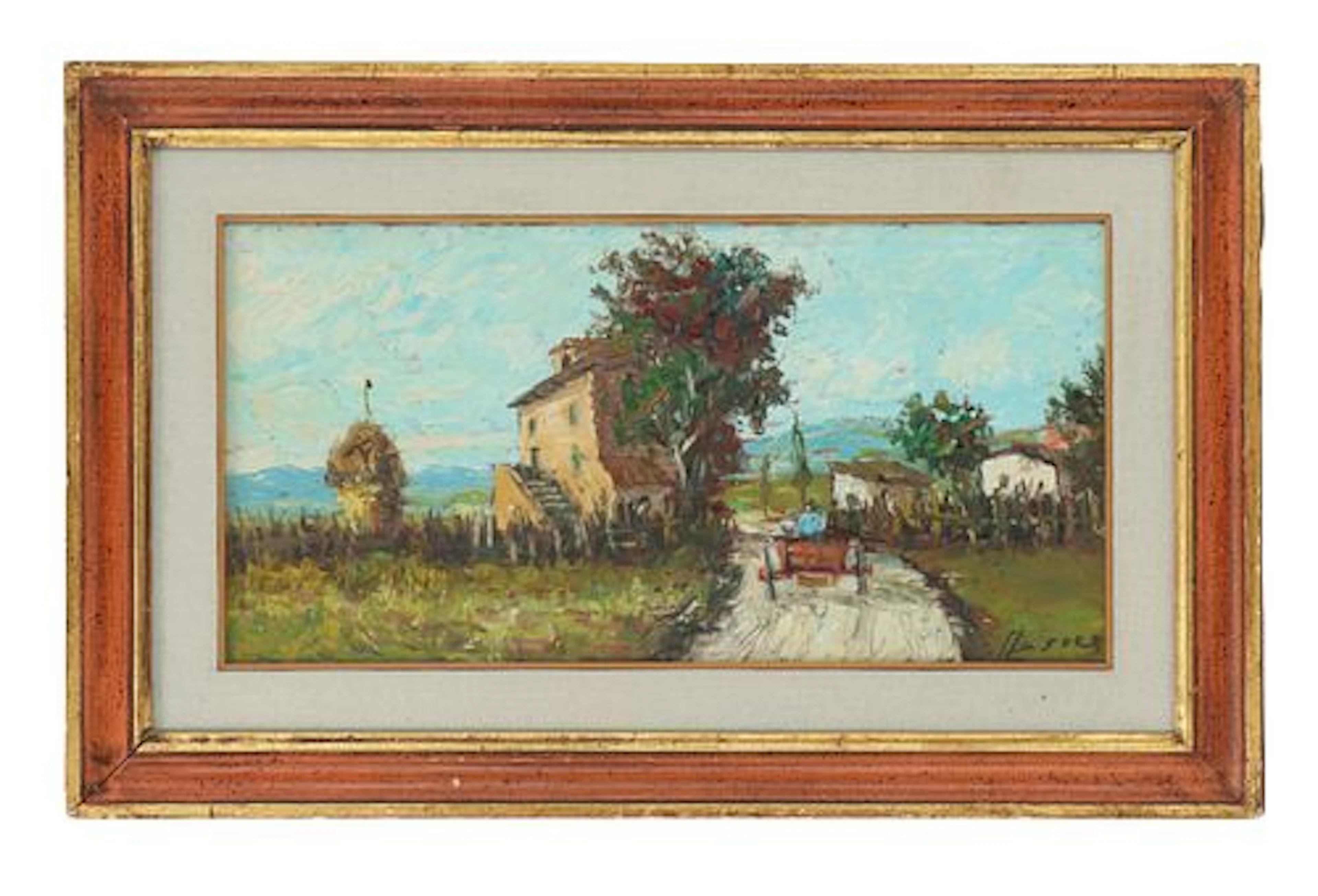 Signed Oil on Panel Rural Landscape