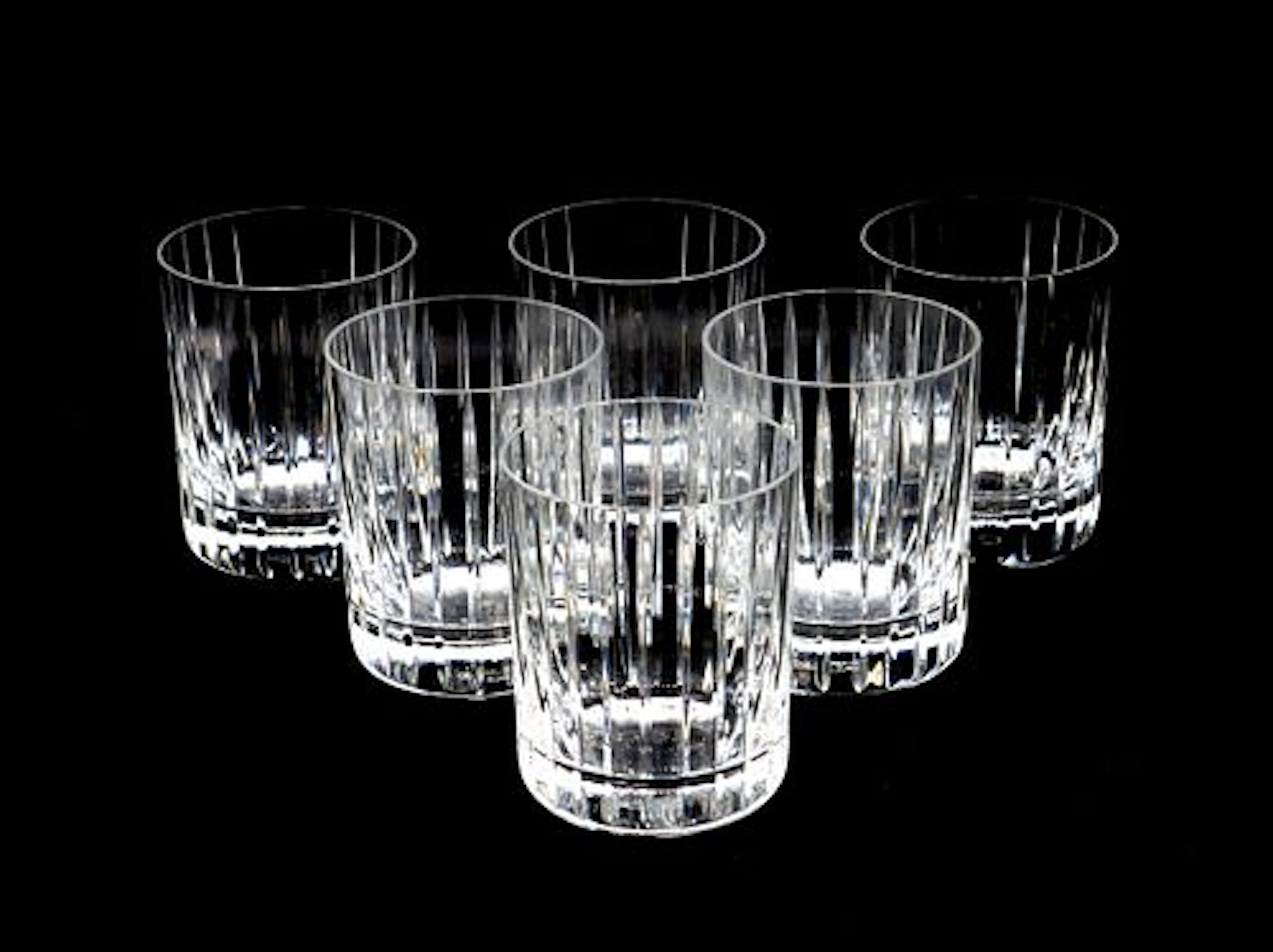 (6) Baccarat Crystal Harmonie "Double" Old-Fashioned Rocks Glasses or Tumblers