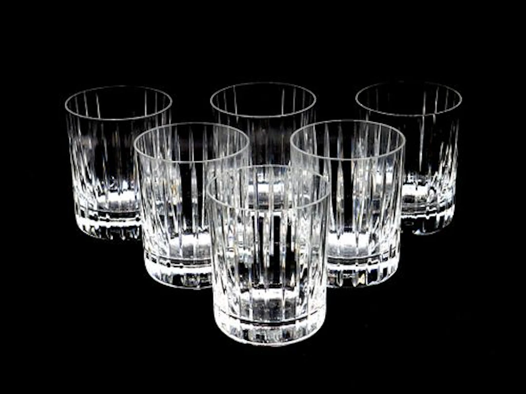 (6) Baccarat Crystal Harmonie "Double" Old-Fashioned Rocks Glasses or Tumblers