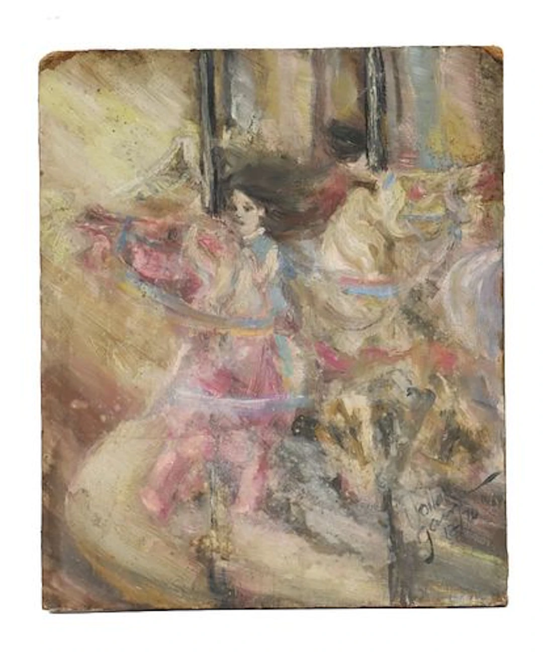 Vollet Gerrard (20th Century) Oil on Board Abstract Impressionist
