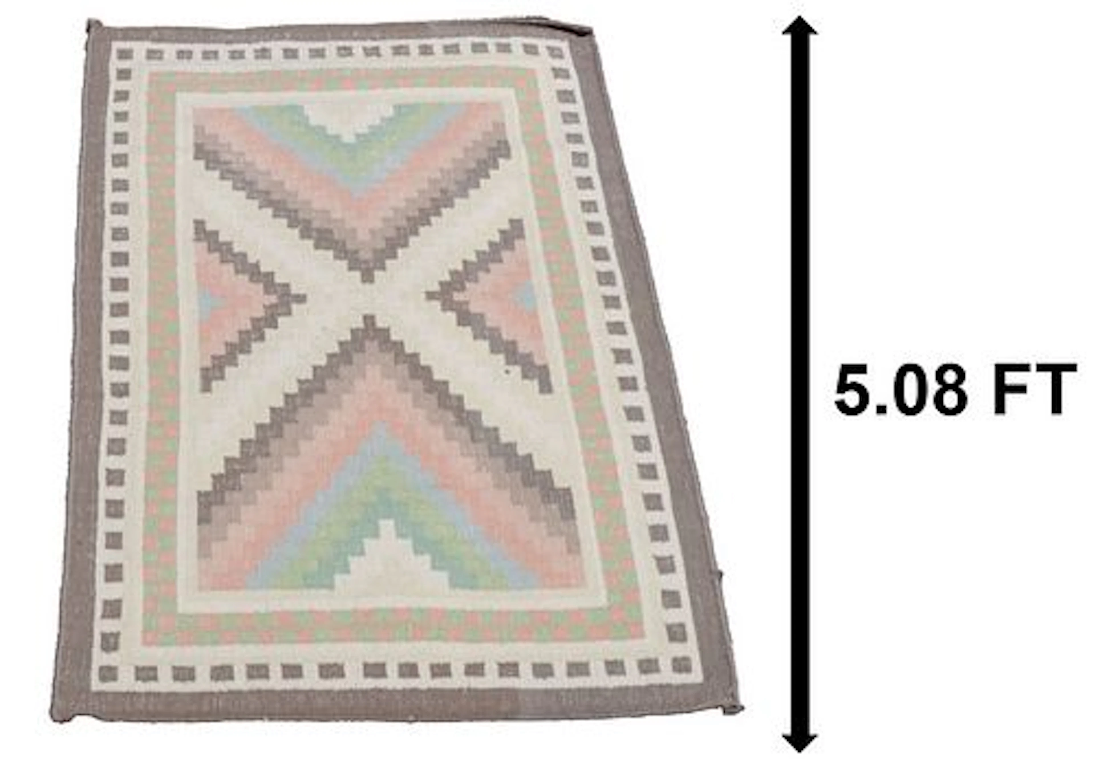 Modern Indian Flat-Weave Kilim Wool Rug