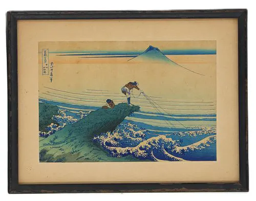 Katsushika Hokusai (1760-1849) Japan, Woodblock Seascape "Kajikazawa