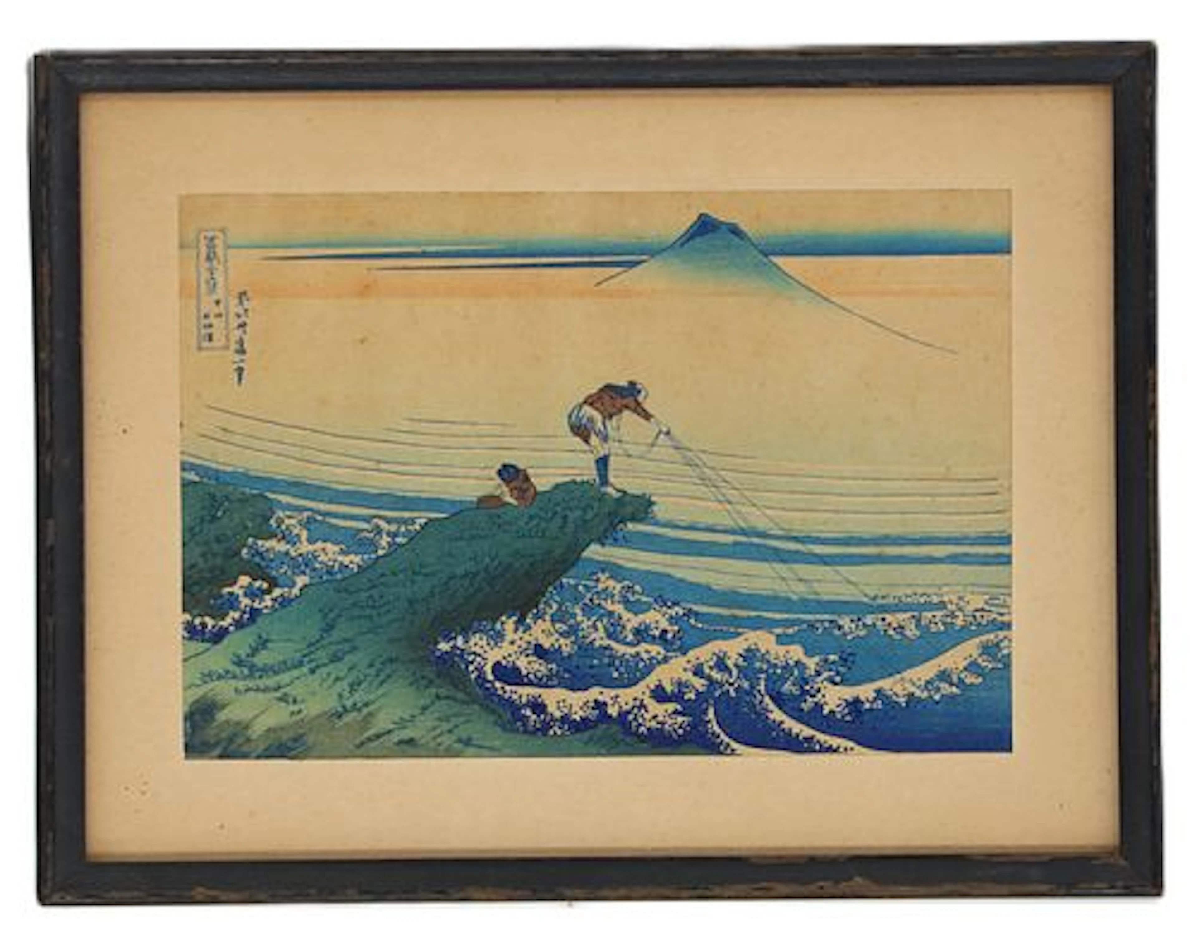 Katsushika Hokusai (1760-1849) Japan, Woodblock Seascape "Kajikazawa