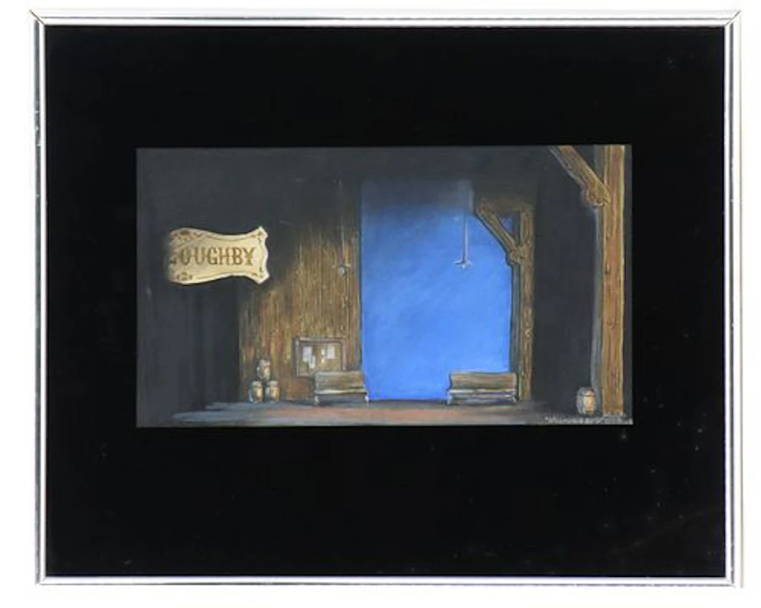 The Twilight Zone "A Stop at Willoughby" Original Set Design Rendering