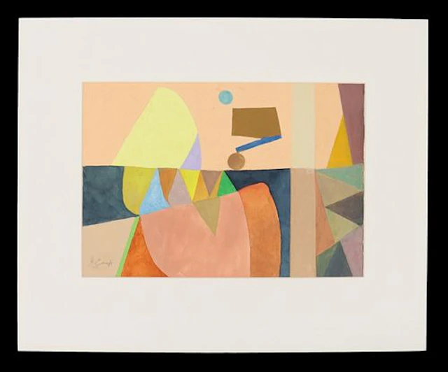 Darrell Crisp, 20th Century American, Abstract Watercolor