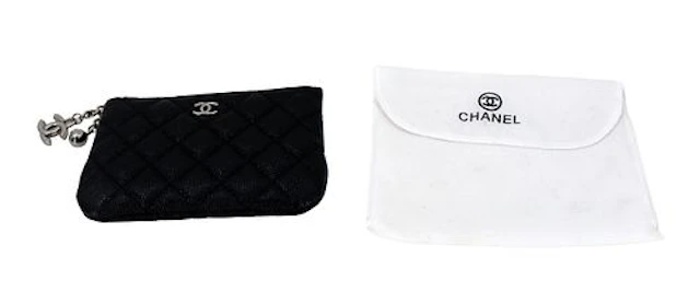 Chanel Black Leather Classic O-Key Coin Purse