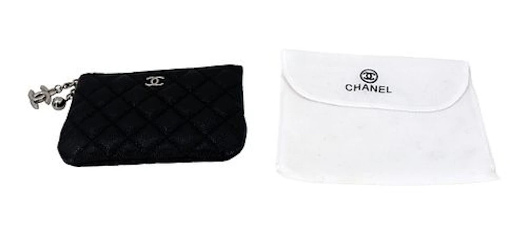 Chanel Black Leather Classic O-Key Coin Purse