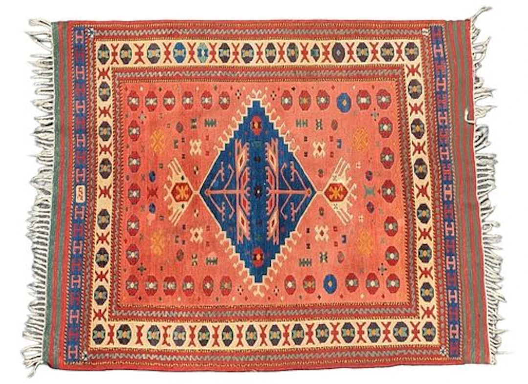 Turkish Kilim Flat Weave Area Rug