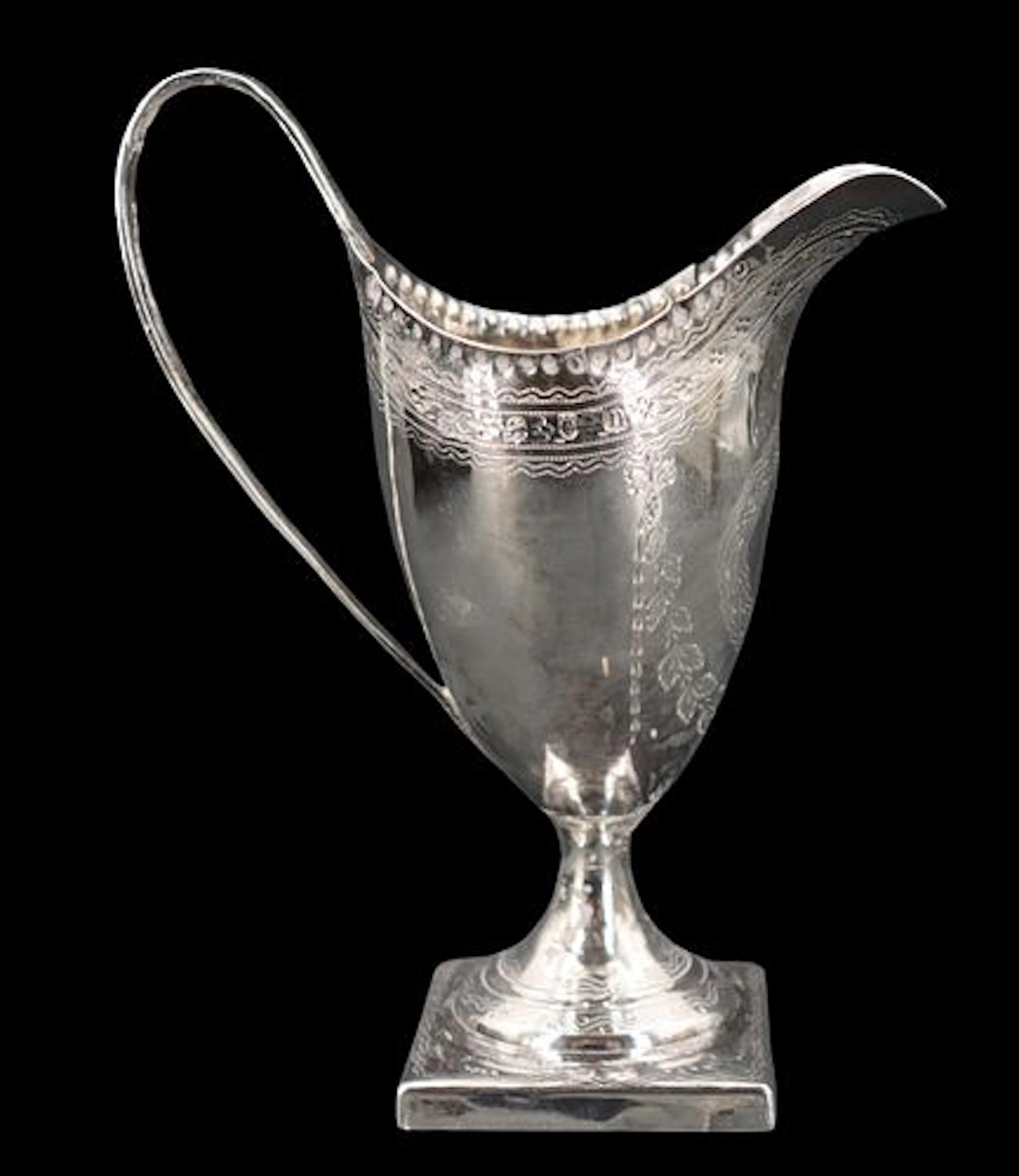 Georgian English Sterling Silver Helmet Form Creamer Jug - 2.440 ozt.