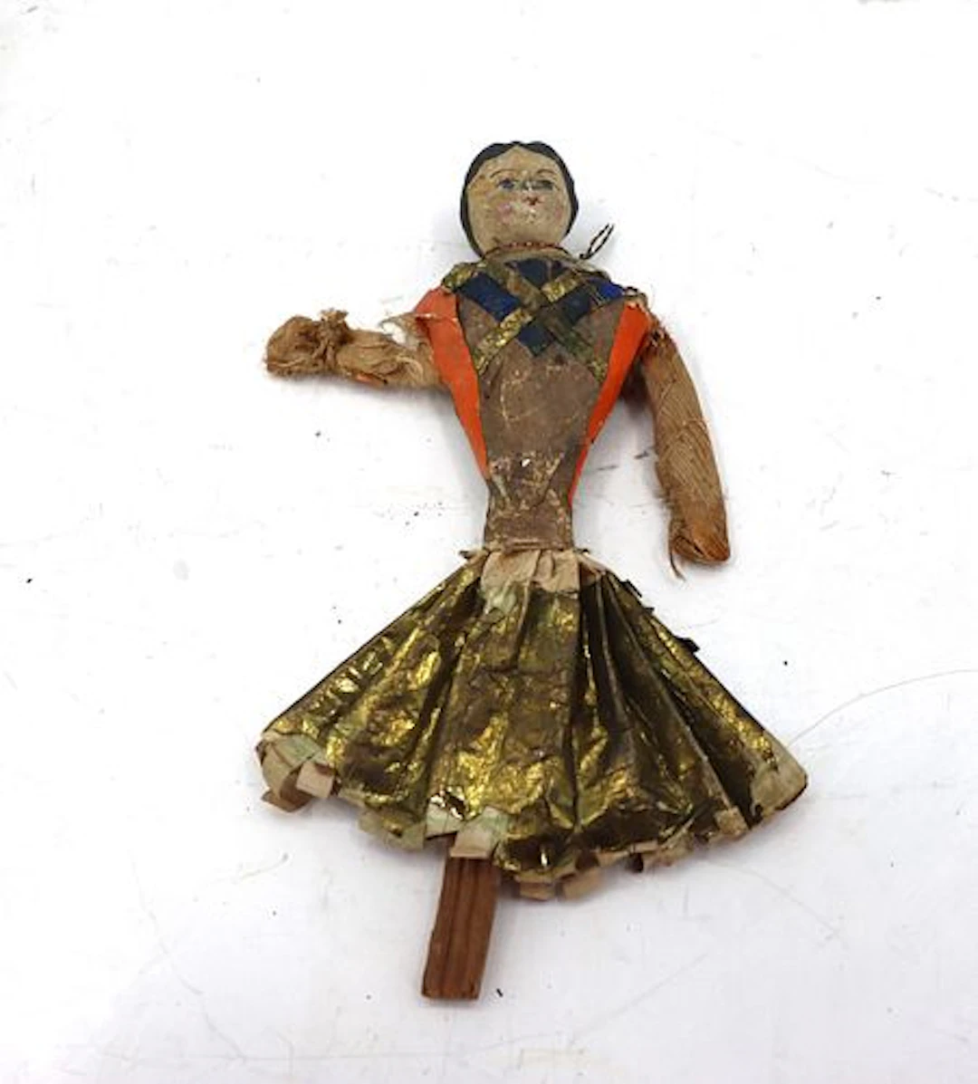 1860 Romanian Ambrosius Hand Made Folk Art Christmas Angel Tree Topper Doll