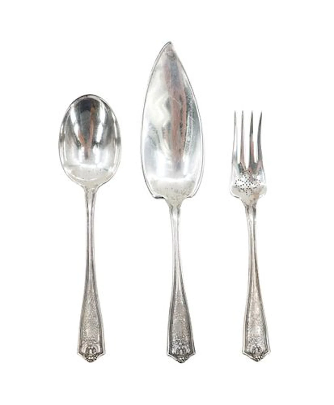 (3) Antique Tiffany & Co. Sterling Silver Serving Utensils - 12.800 ozt.