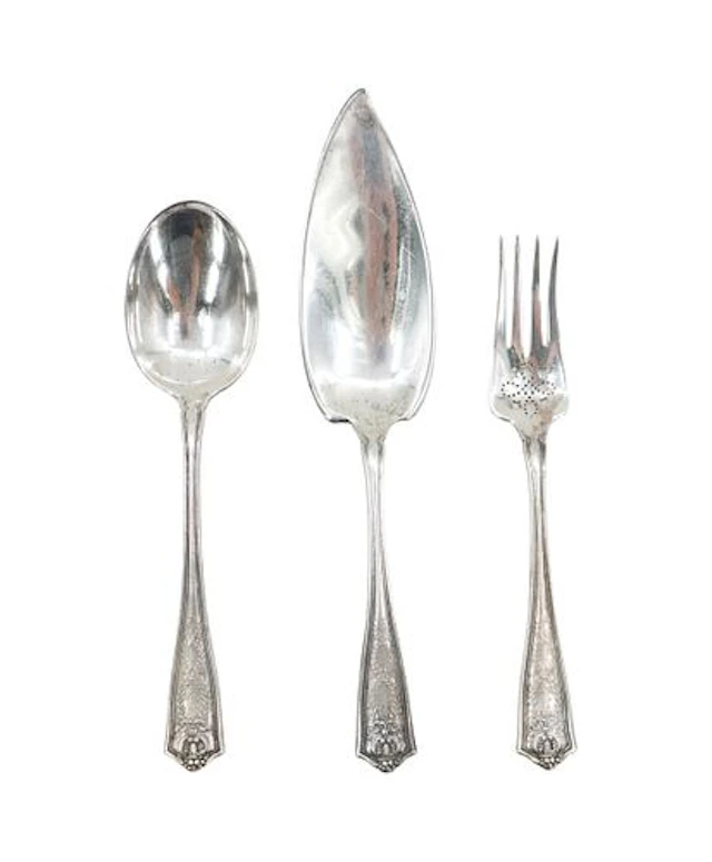 (3) Antique Tiffany & Co. Sterling Silver Serving Utensils - 12.800 ozt.