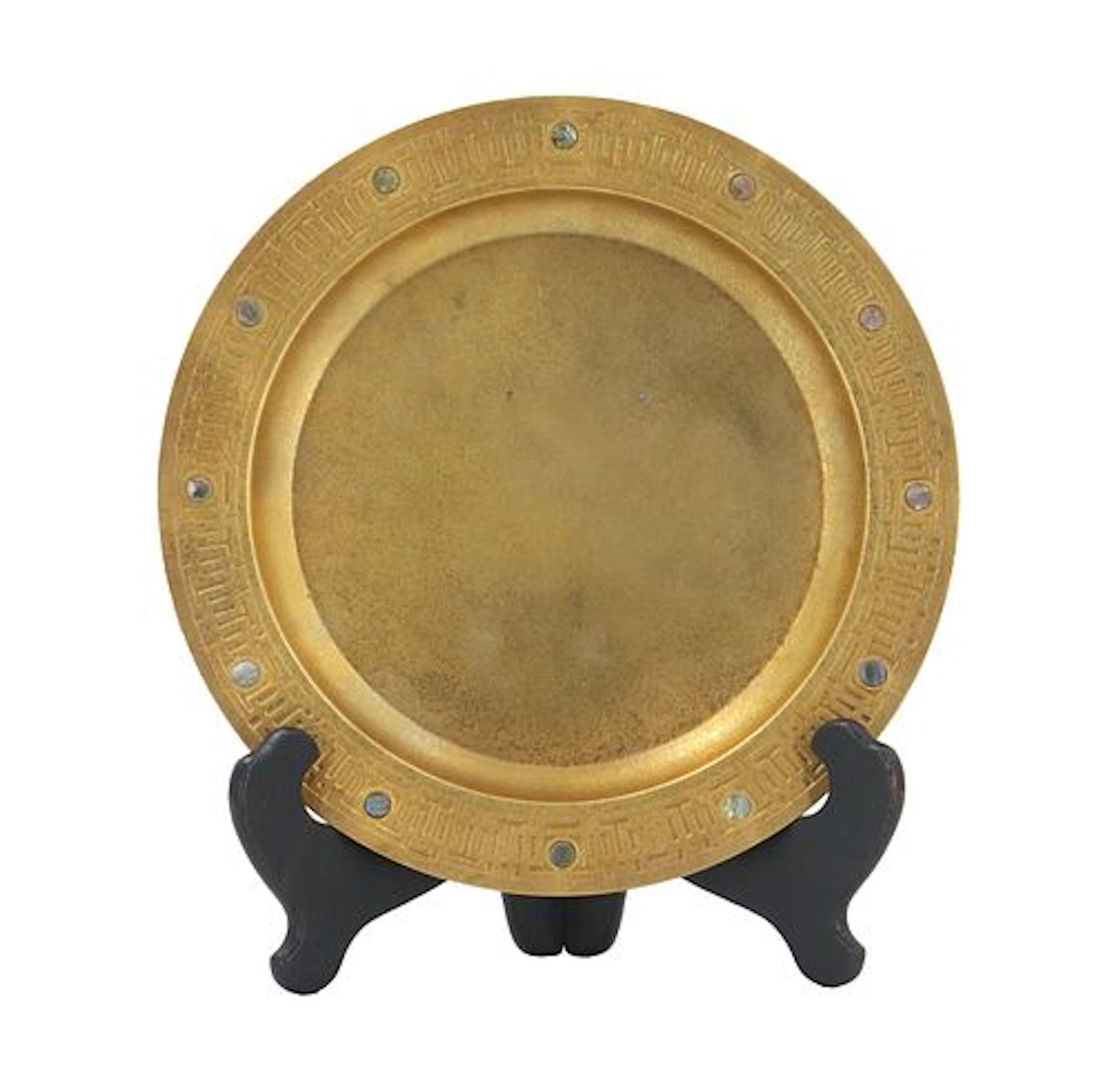 Tiffany Studios New York Bronze and Abalone Plate