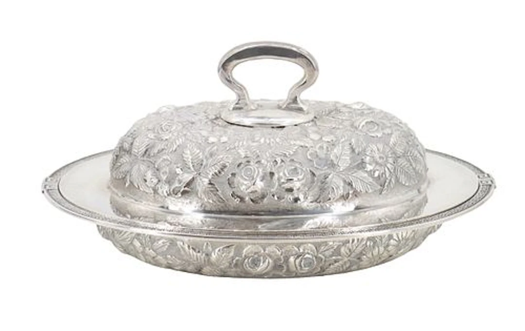 Antique Schofield Co. Ornate Sterling Silver Lidded Serving Dish - 27.795 ozt.