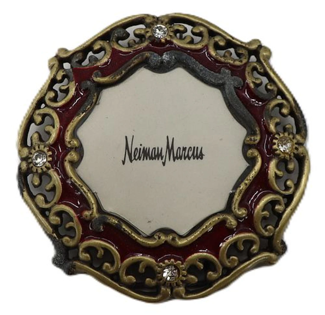 Jay Strongwater (Born 1960) American, Bronze and Enamel Picture Frame/Brooch