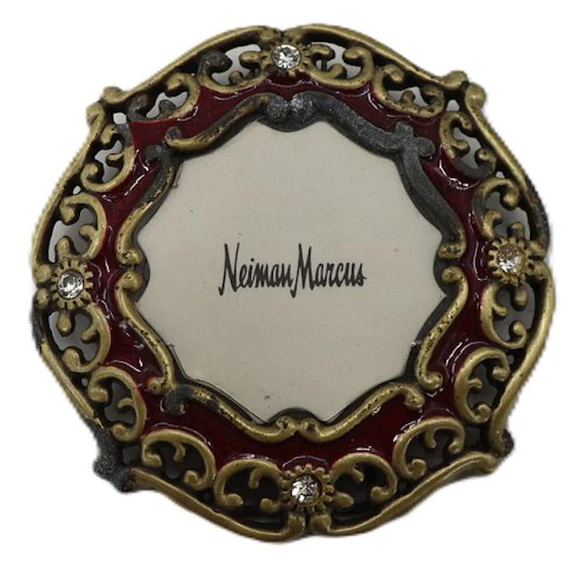 Jay Strongwater (Born 1960) American, Bronze and Enamel Picture Frame/Brooch