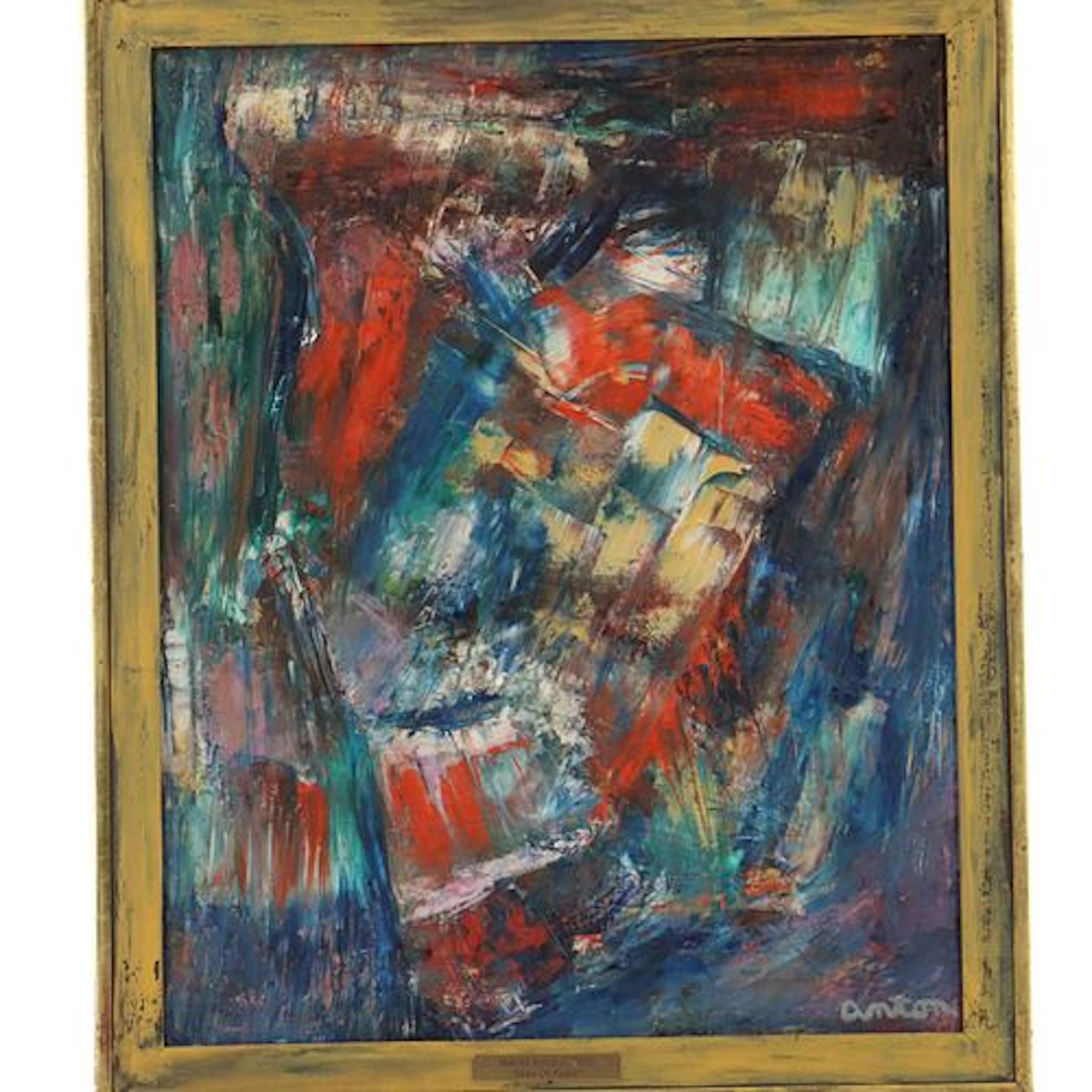 Harold Anton (Born 1905) American, Oil on Canvas Abstract Expressionist