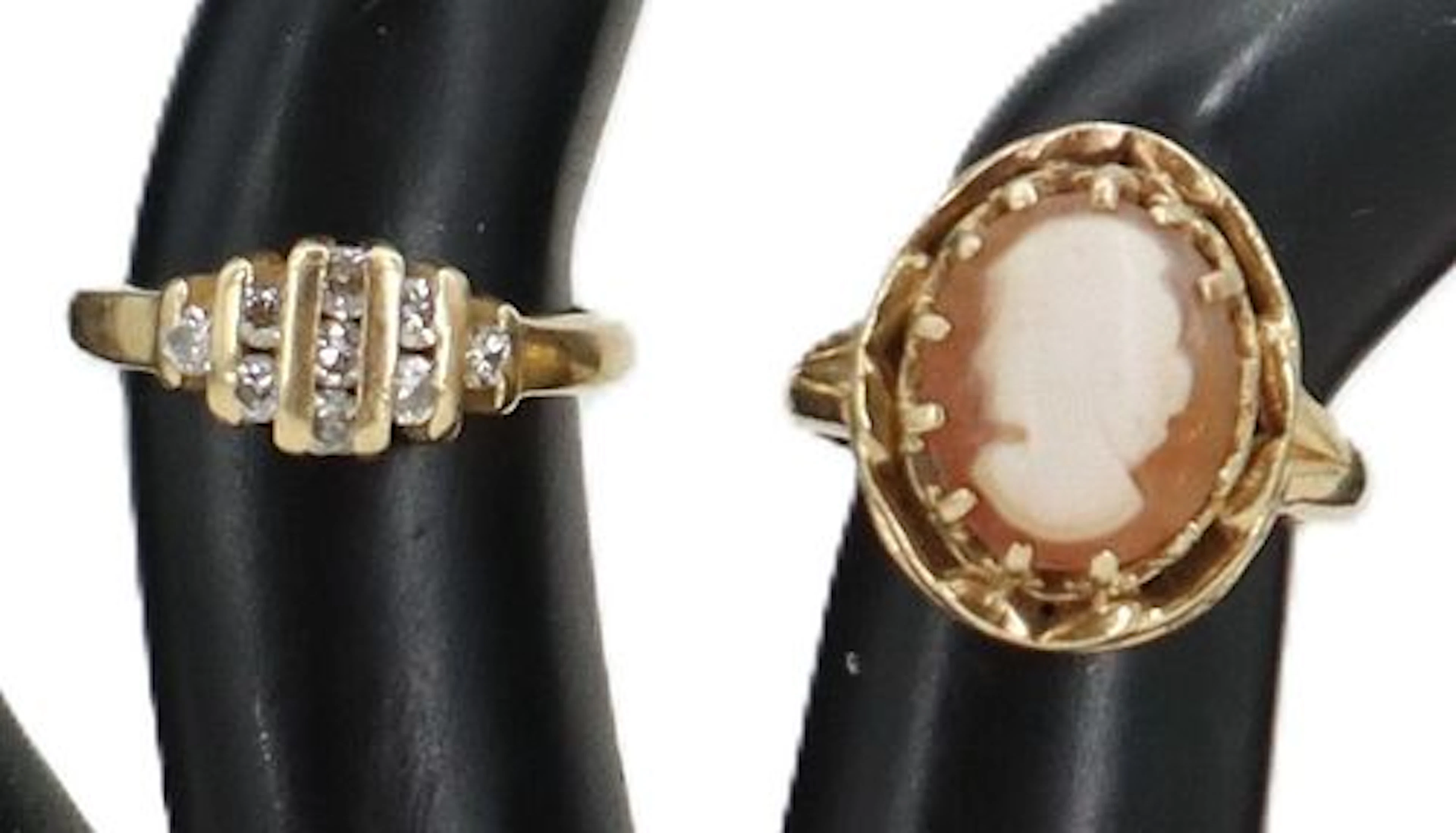 (2) Marked 14k Gold Rings - Gross 7.8 g.