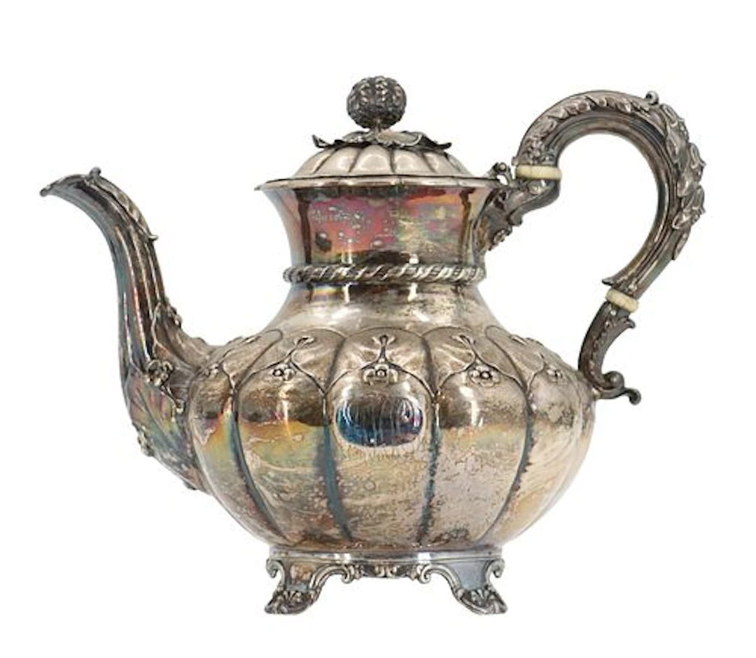 Antique Emes & Barnard Sterling Silver Tea Kettle - Approx 31.730 ozt.