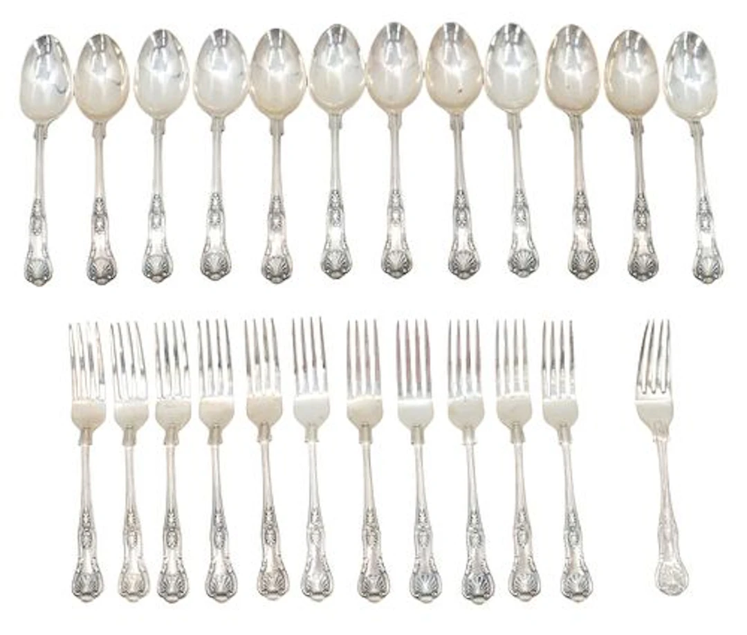 (24) Pieces Vintage English Sterling Silver Flatware - 48.580 ozt.