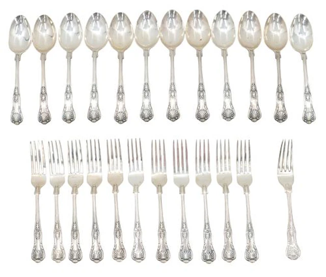 (24) Pieces Vintage English Sterling Silver Flatware - 48.580 ozt.
