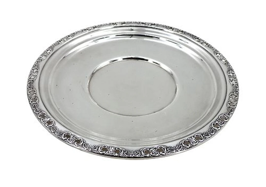 Reed & Barton Sterling Silver Florentine Lace Plate - 9.140 ozt.