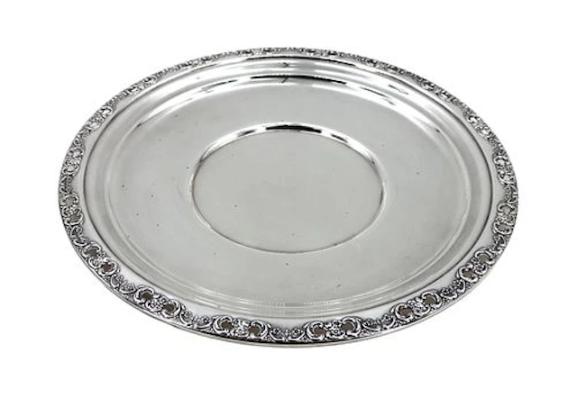 Reed & Barton Sterling Silver Florentine Lace Plate - 9.140 ozt.