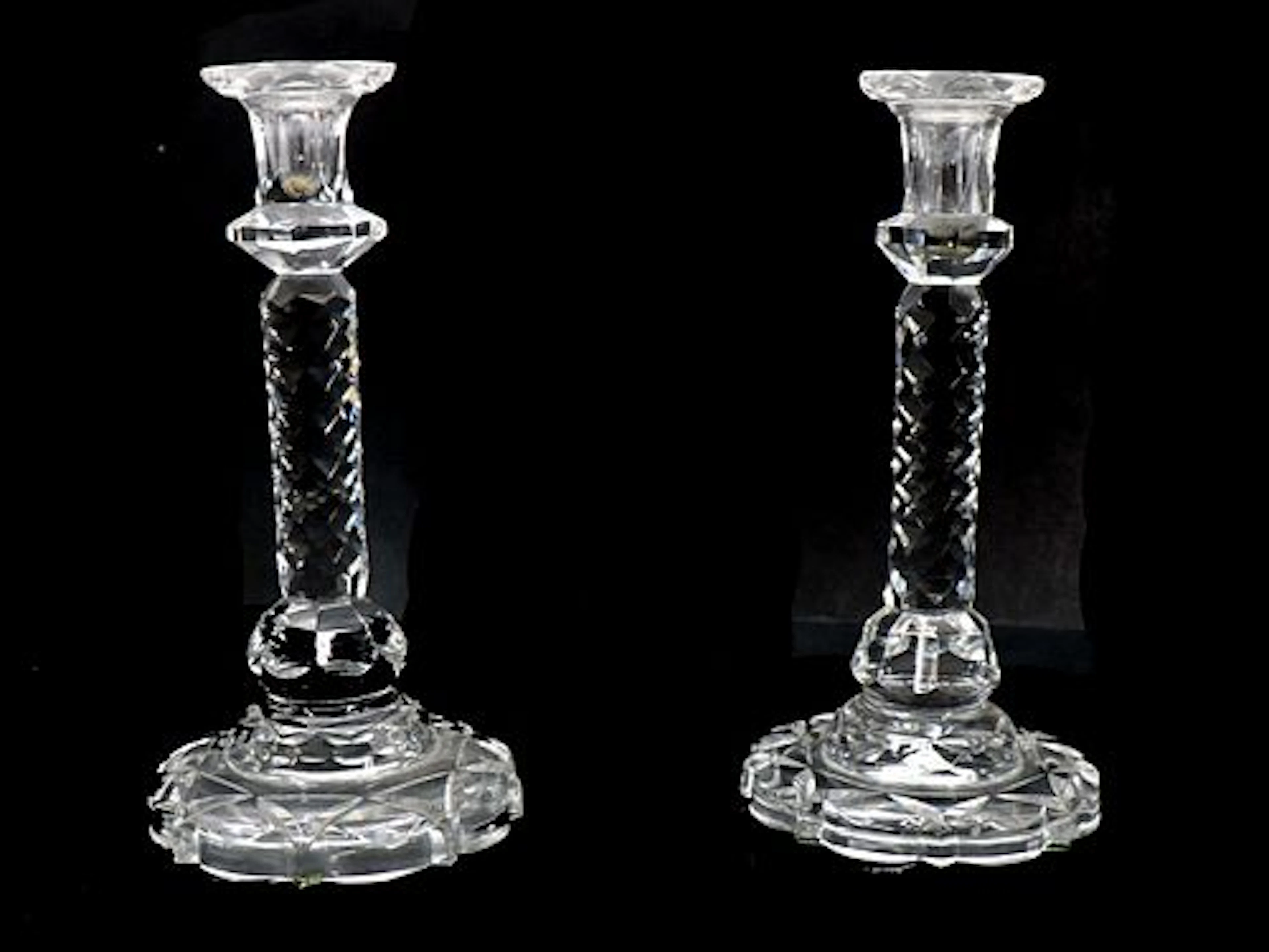 (2) Waterford Cut Crystal Candlesticks
