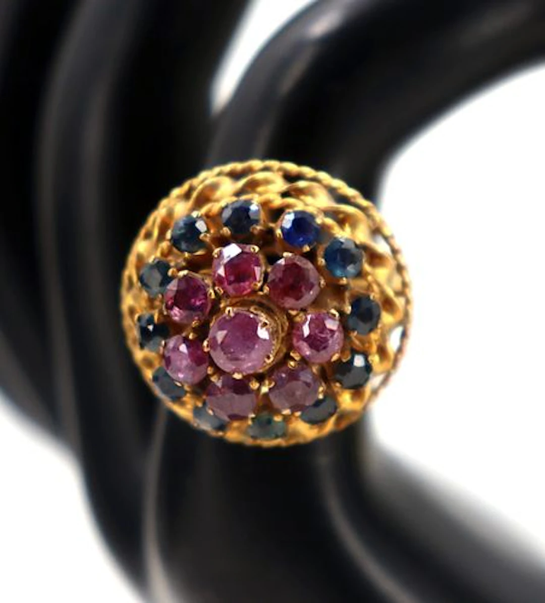 Marked 14k Gold and Sapphire Ring - RS 7 - Gross 6.5 g.